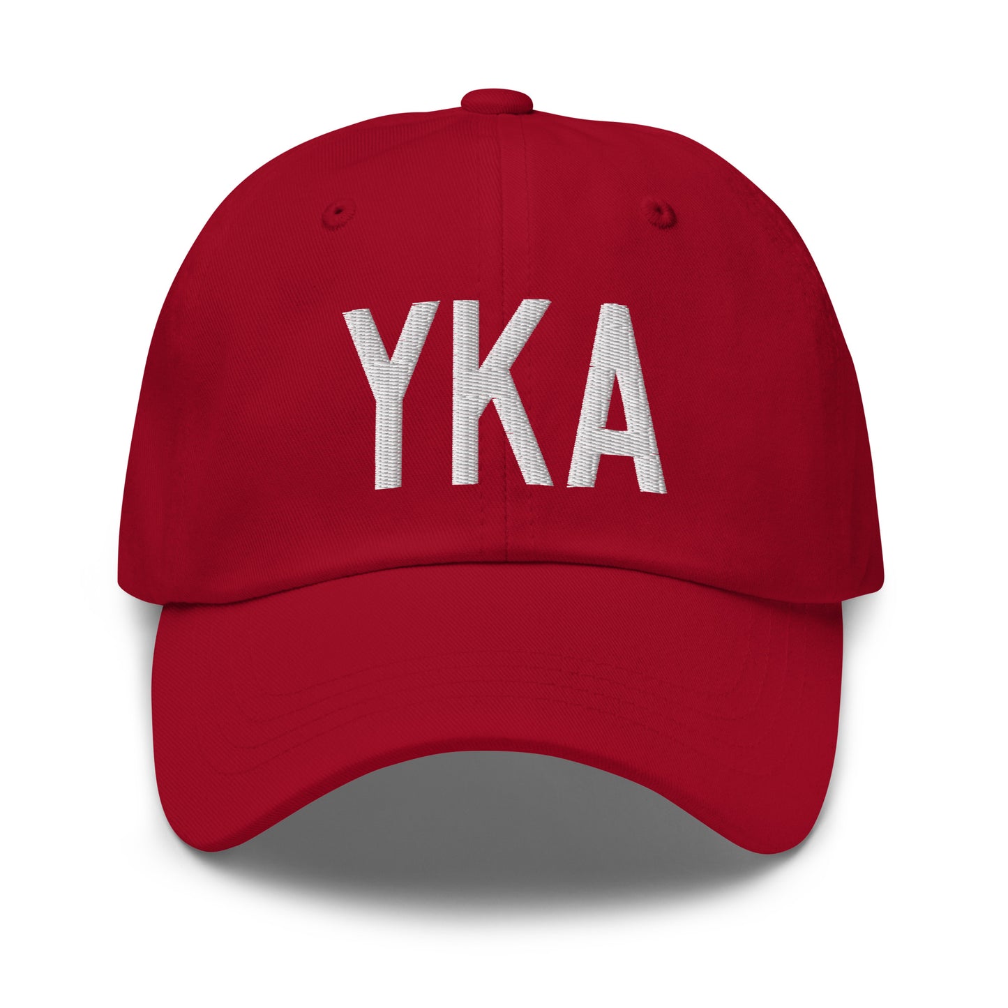 Airport Code Baseball Cap - White • YKA Kamloops • YHM Designs - Image 19