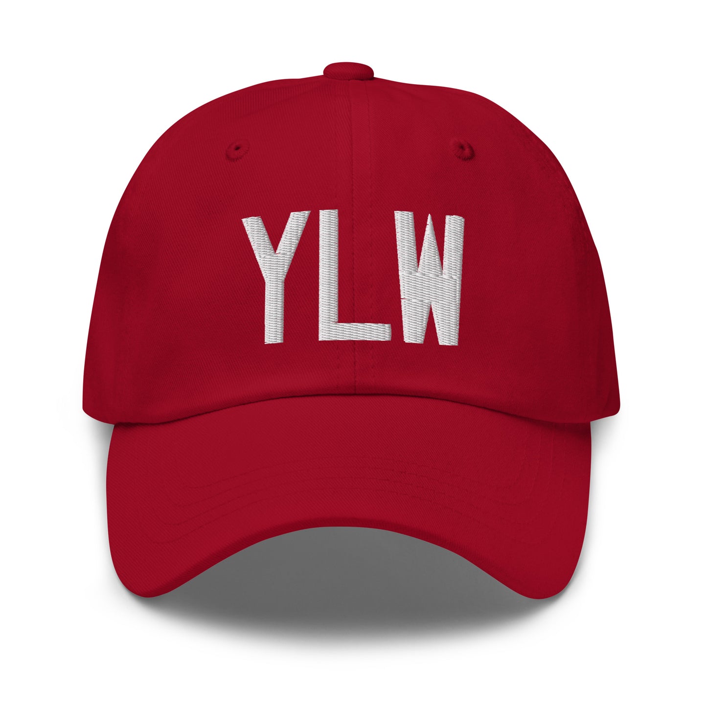 Airport Code Baseball Cap - White • YLW Kelowna • YHM Designs - Image 19