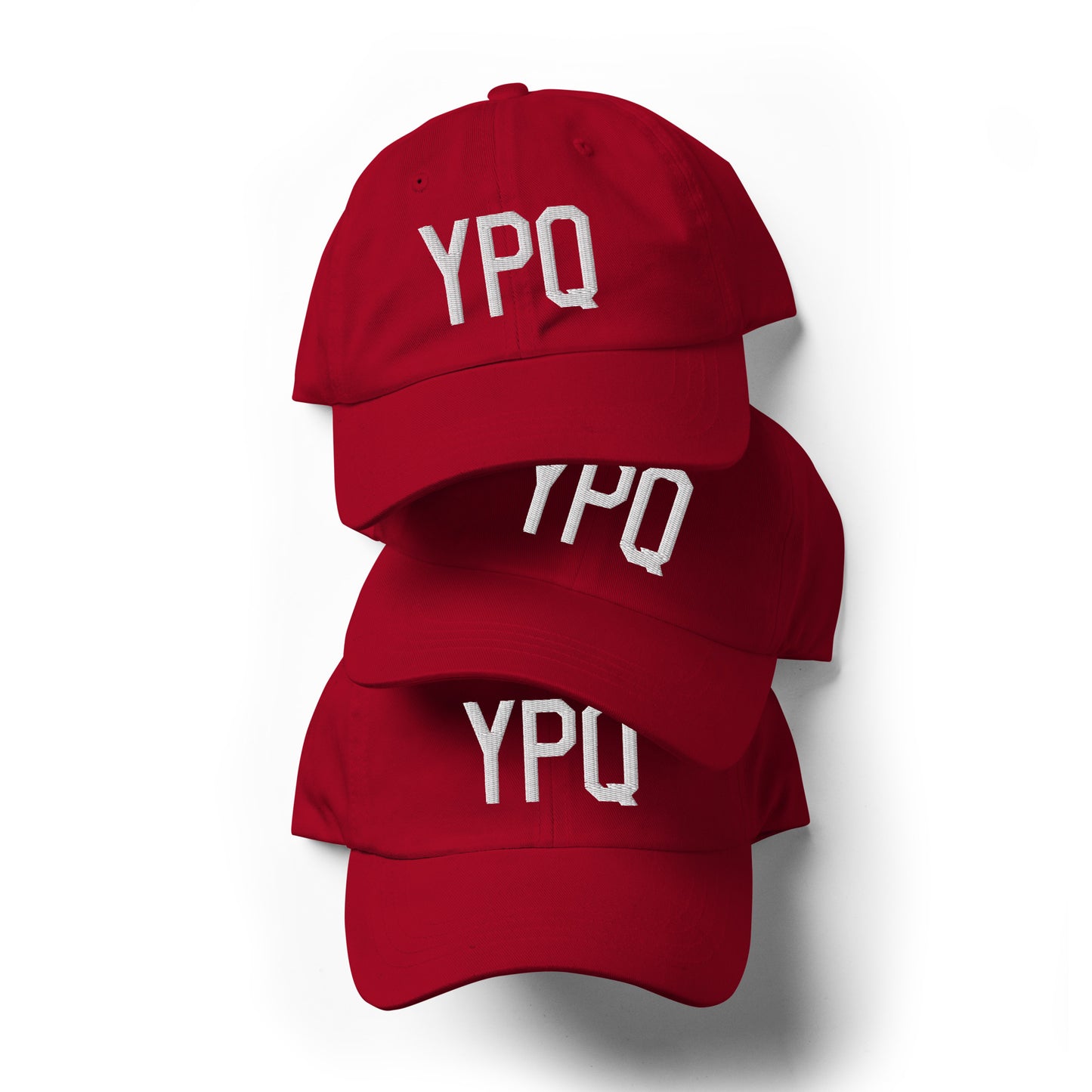 Airport Code Baseball Cap - White • YPQ Peterborough • YHM Designs - Image 07