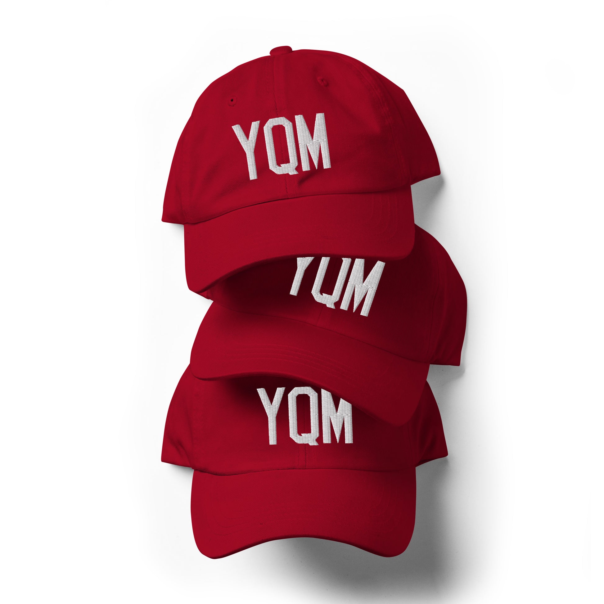 Airport Code Baseball Cap - White • YQM Moncton • YHM Designs - Image 07