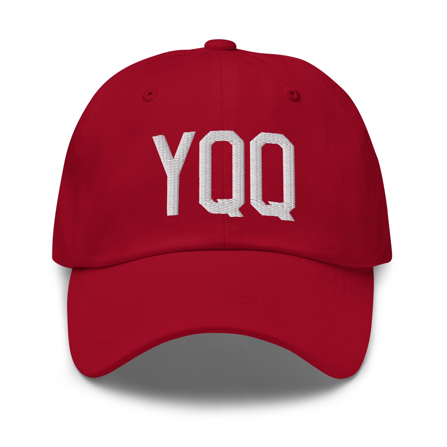 Airport Code Baseball Cap - White • YQQ Comox • YHM Designs - Image 19