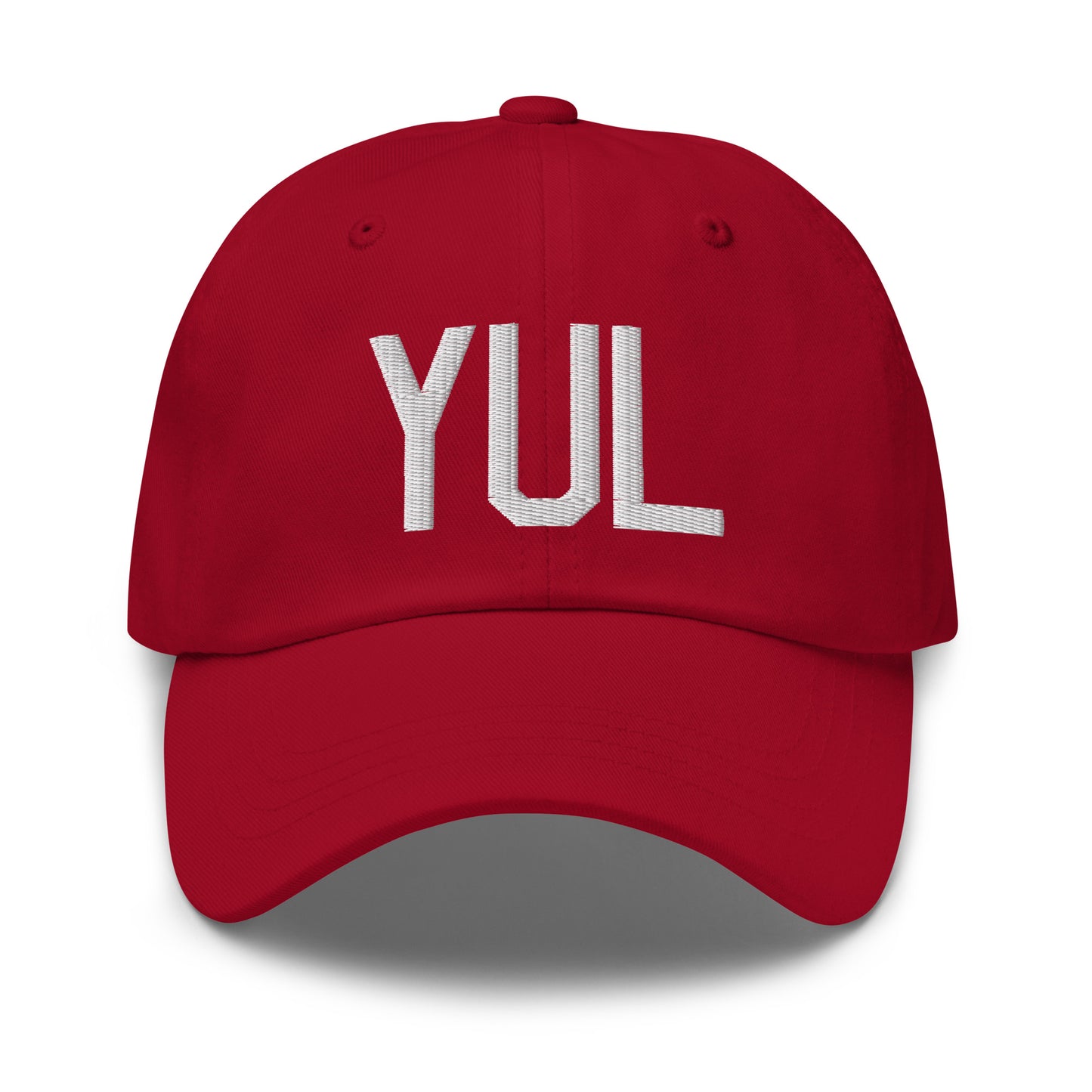 Airport Code Baseball Cap - White • YUL Montreal • YHM Designs - Image 19