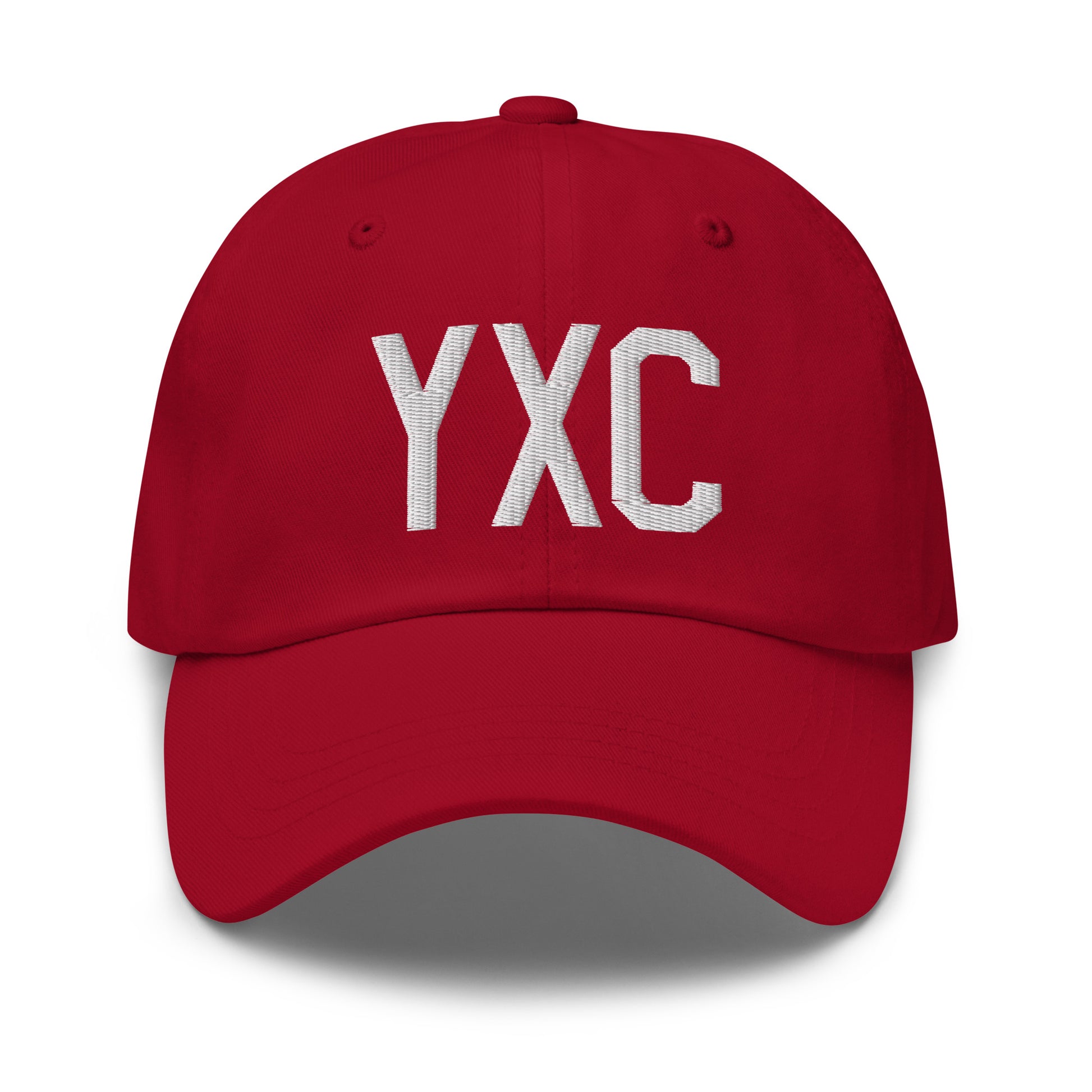 Airport Code Baseball Cap - White • YXC Cranbrook • YHM Designs - Image 19