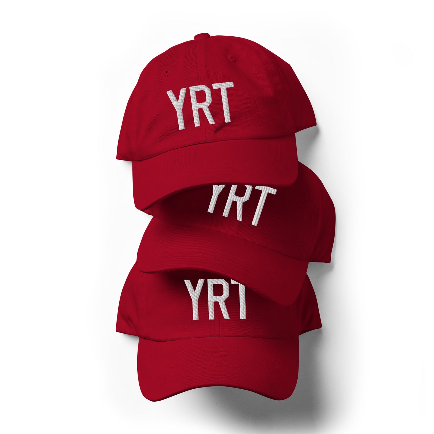 Airport Code Baseball Cap - White • YRT Rankin Inlet • YHM Designs - Image 07
