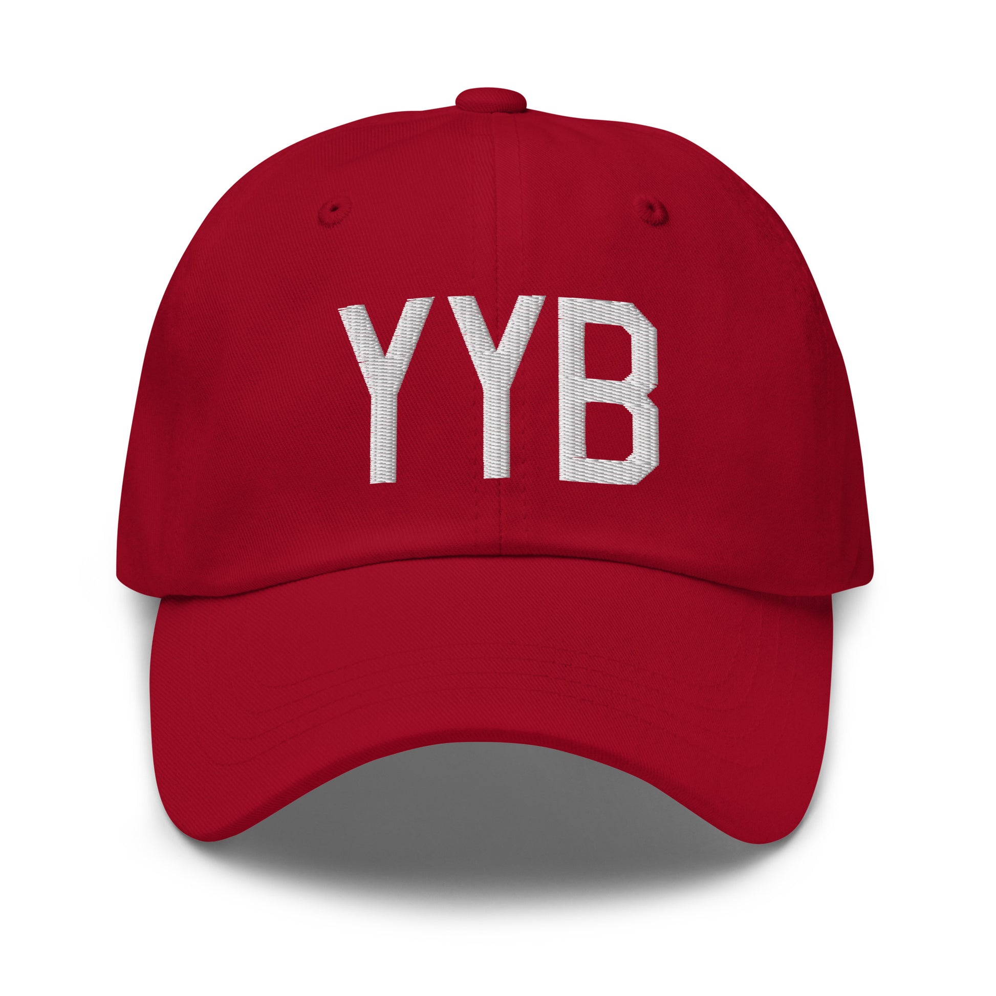 Airport Code Baseball Cap - White • YYB North Bay • YHM Designs - Image 19