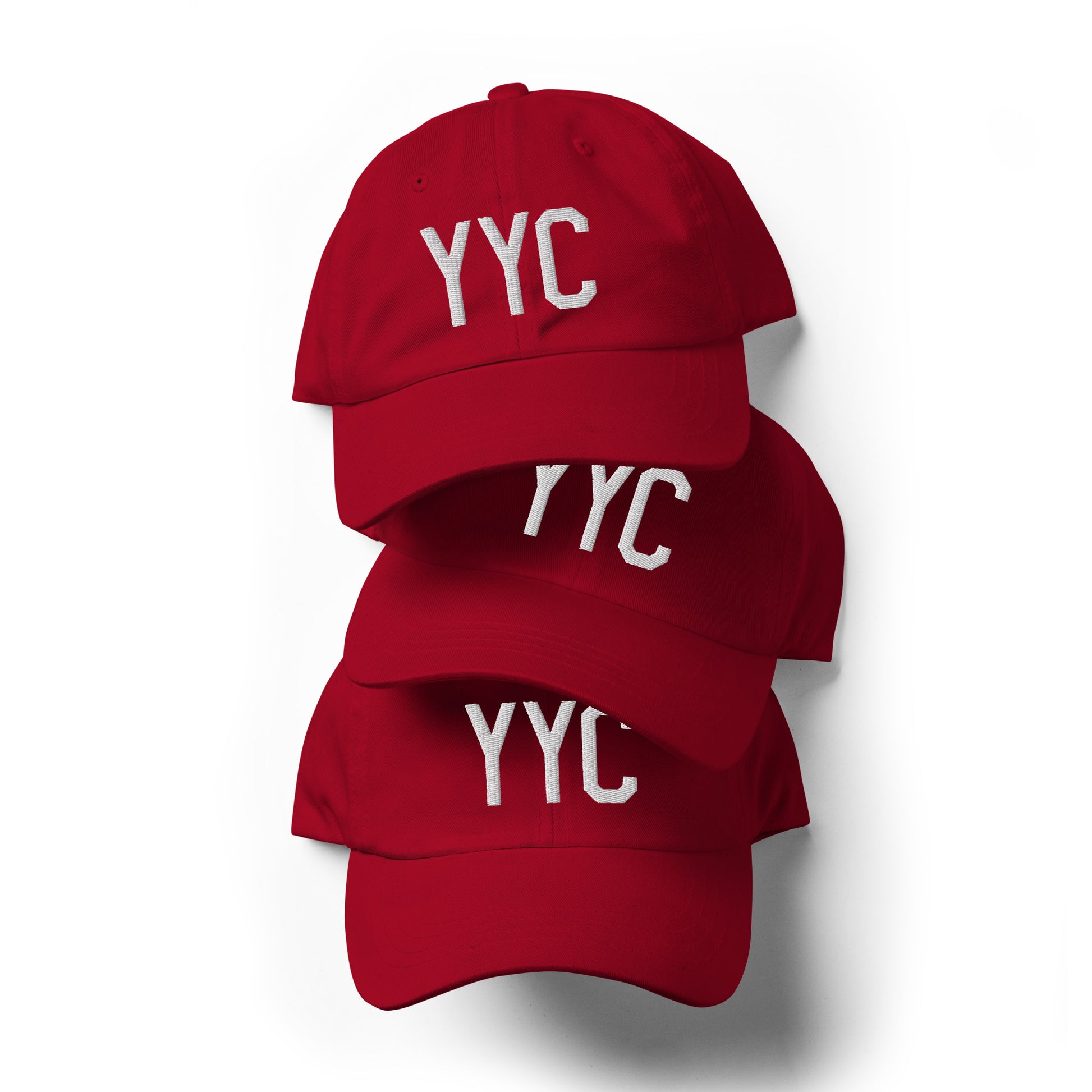 Airport Code Baseball Cap - White • YYC Calgary • YHM Designs - Image 07