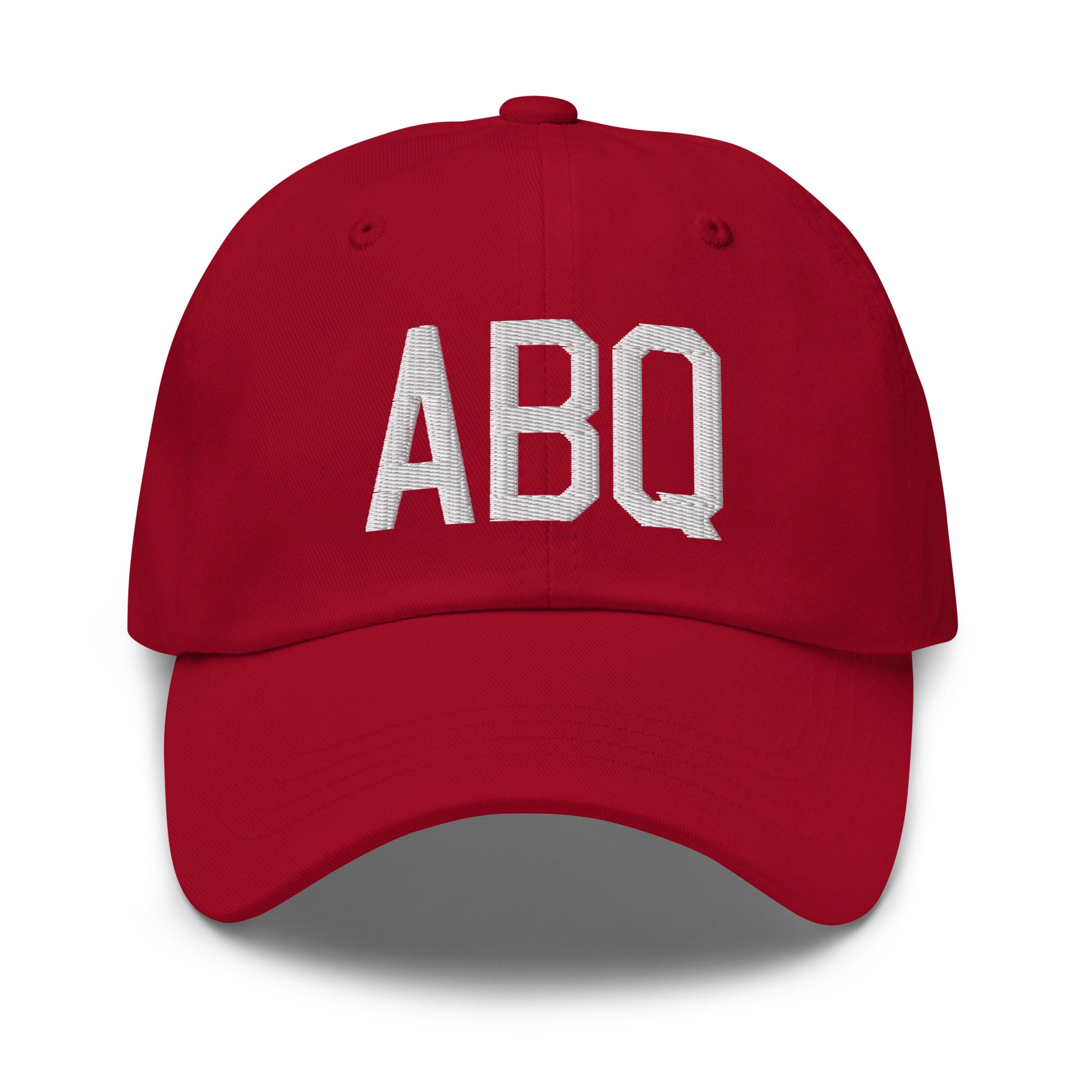 Airport Code Baseball Cap - White • ABQ Albuquerque • YHM Designs - Image 19