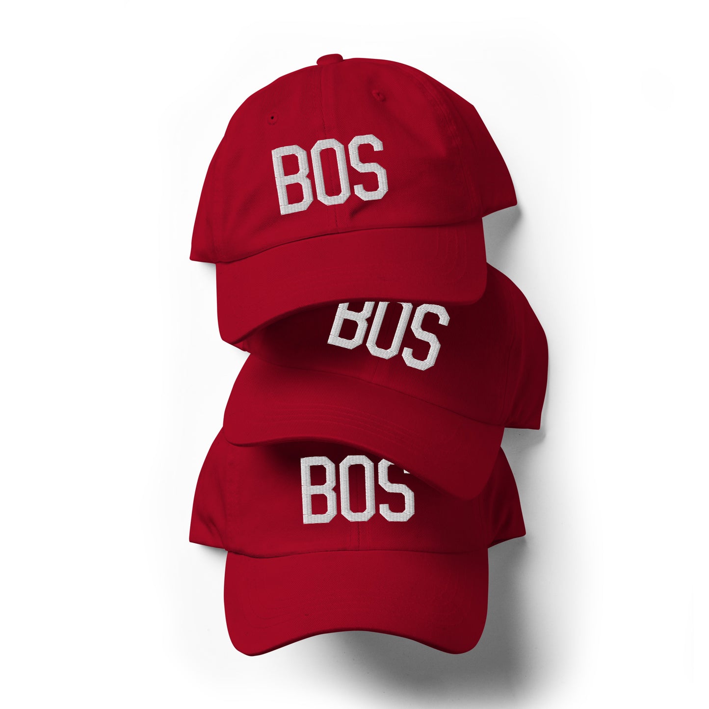 Airport Code Baseball Cap - White • BOS Boston • YHM Designs - Image 07