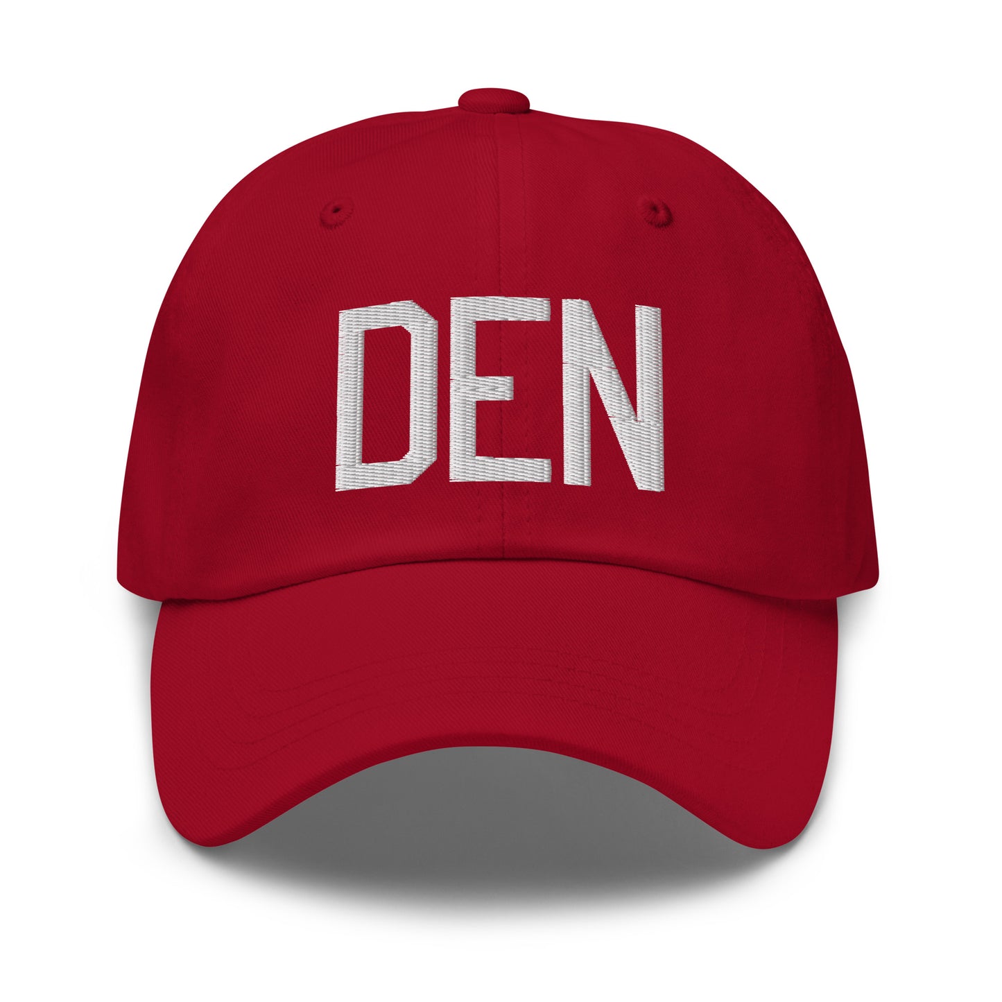 Airport Code Baseball Cap - White • DEN Denver • YHM Designs - Image 19