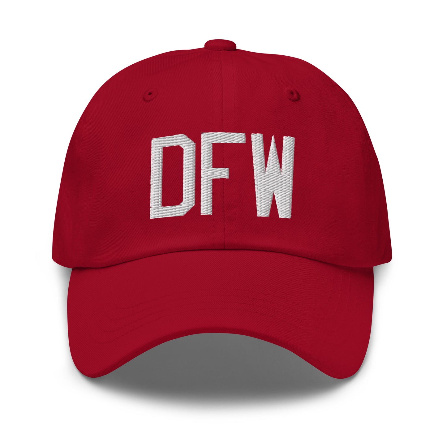 Airport Code Baseball Cap - White • DFW Dallas • YHM Designs - Image 19