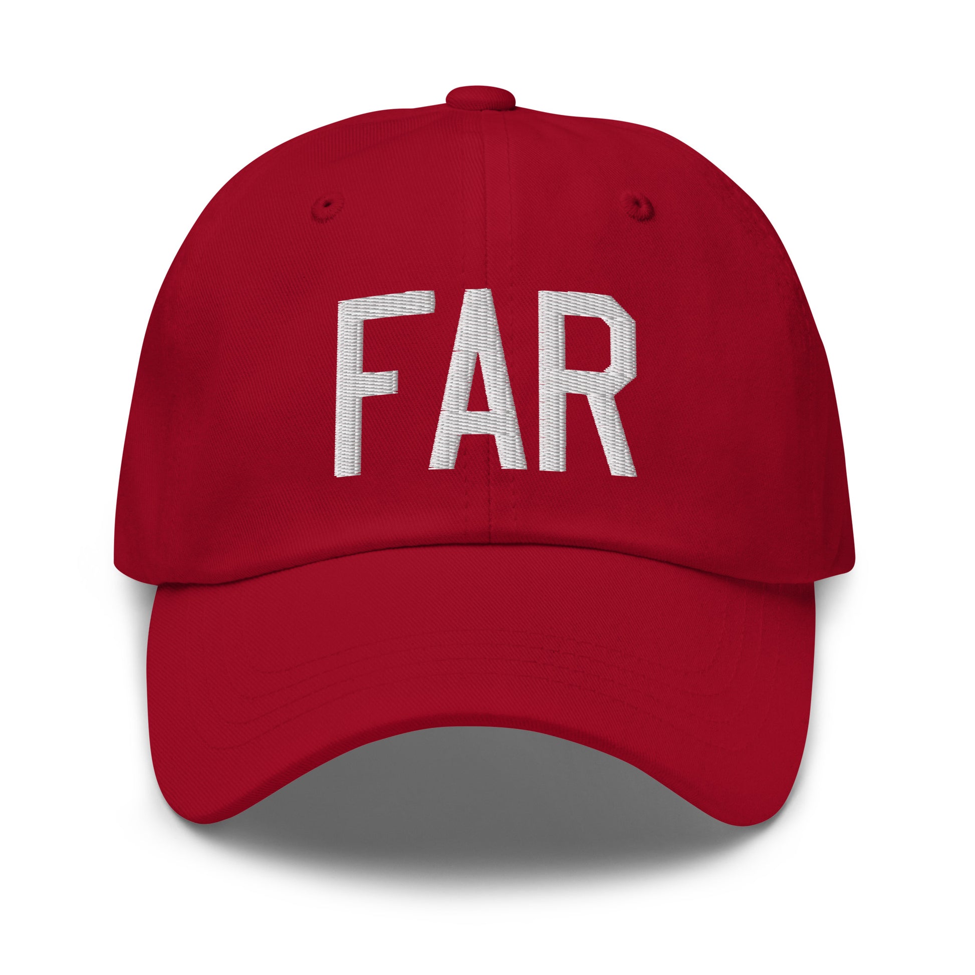 Airport Code Baseball Cap - White • FAR Fargo • YHM Designs - Image 19