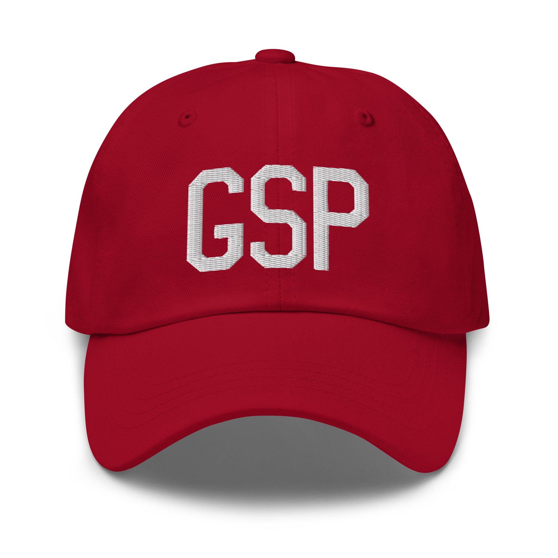 Airport Code Baseball Cap - White • GSP Greenville • YHM Designs - Image 19