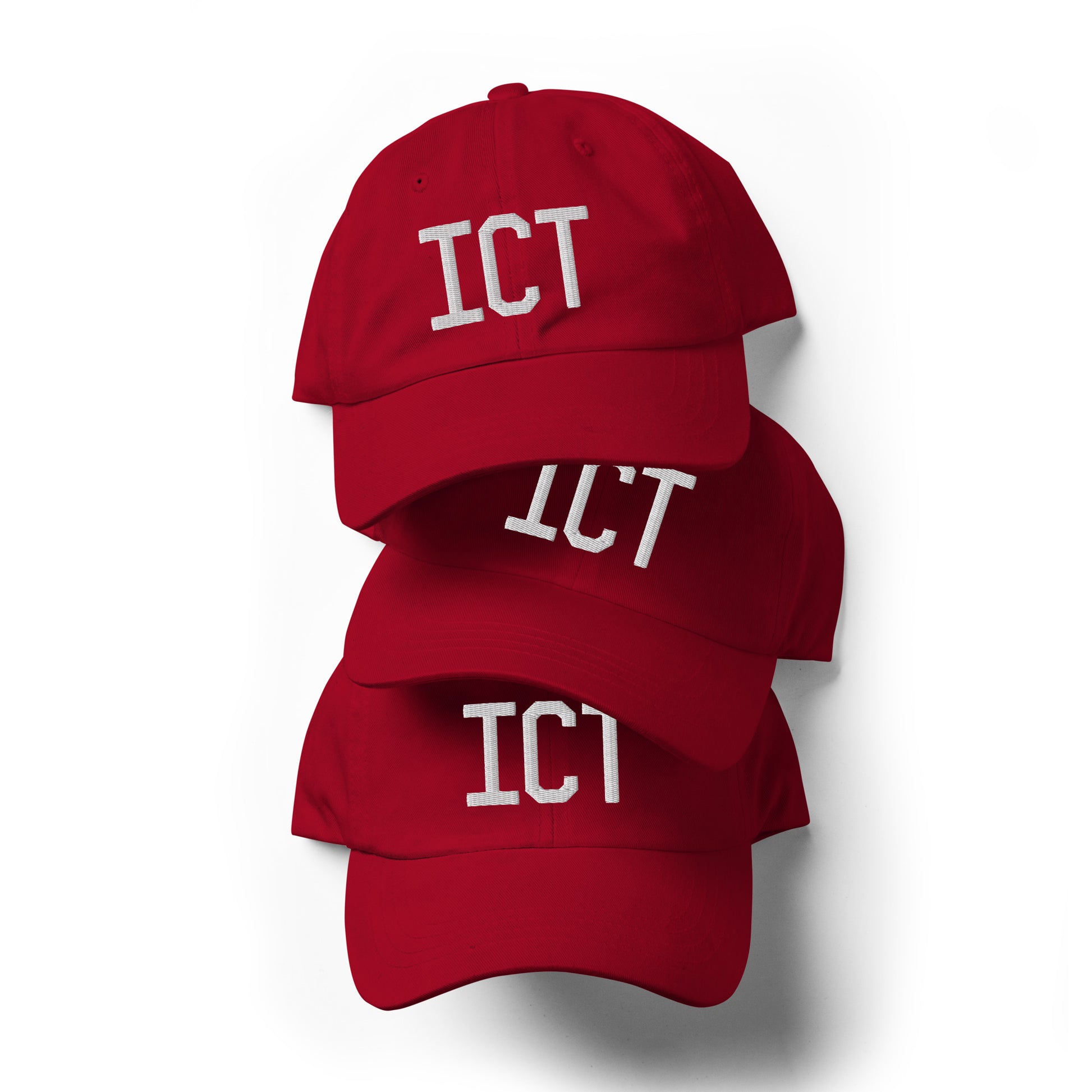 Airport Code Baseball Cap - White • ICT Wichita • YHM Designs - Image 07