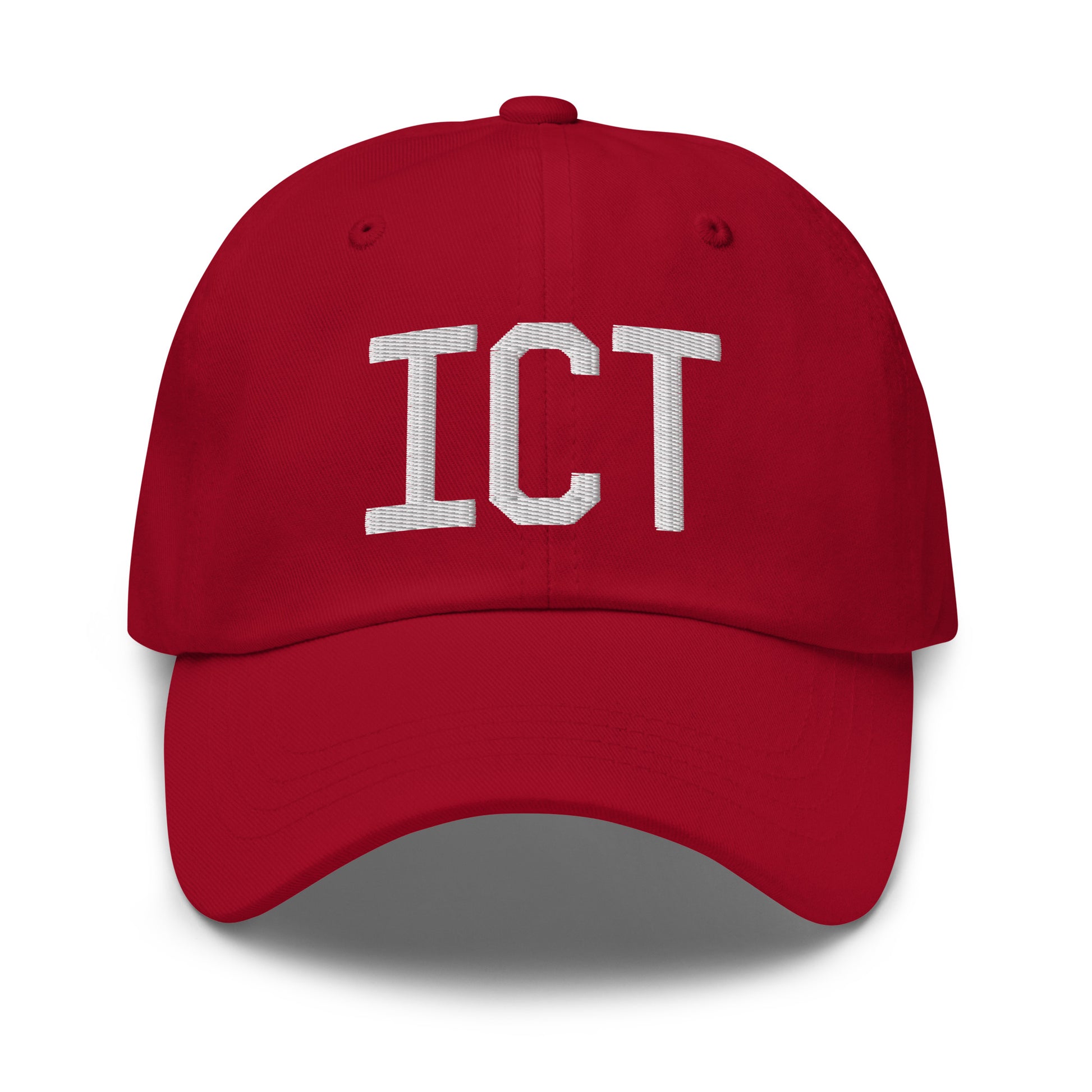 Airport Code Baseball Cap - White • ICT Wichita • YHM Designs - Image 19