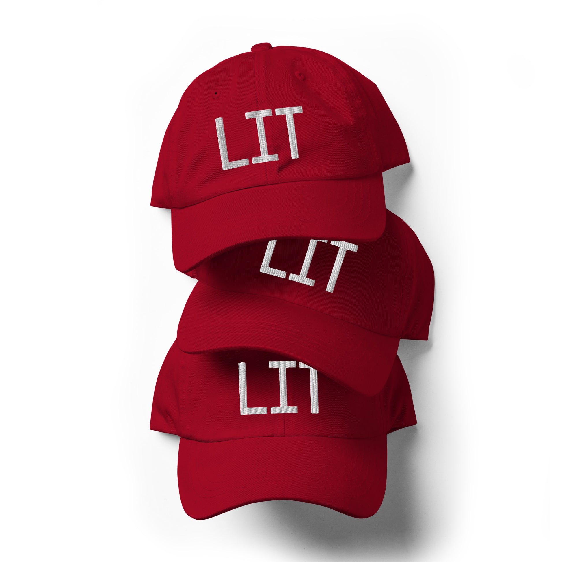 Airport Code Baseball Cap - White • LIT Little Rock • YHM Designs - Image 07