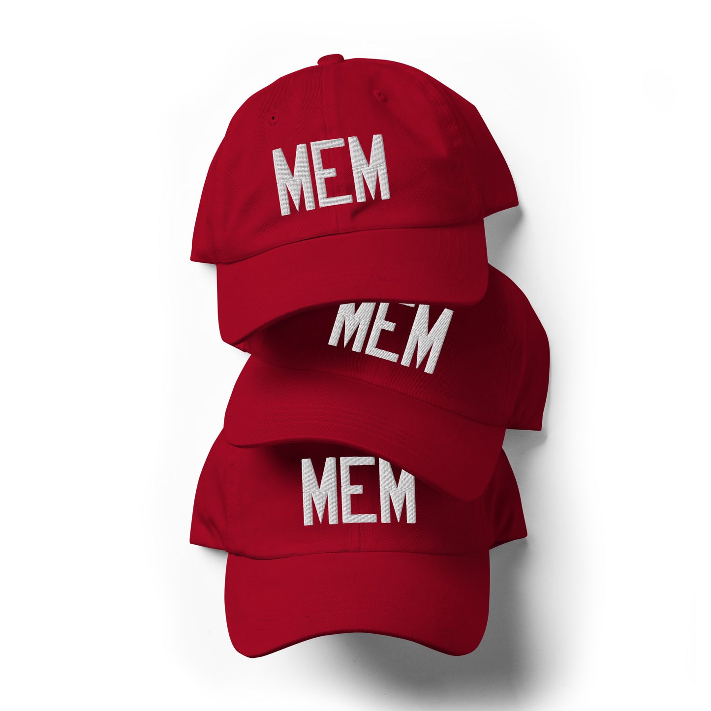 Airport Code Baseball Cap - White • MEM Memphis • YHM Designs - Image 07