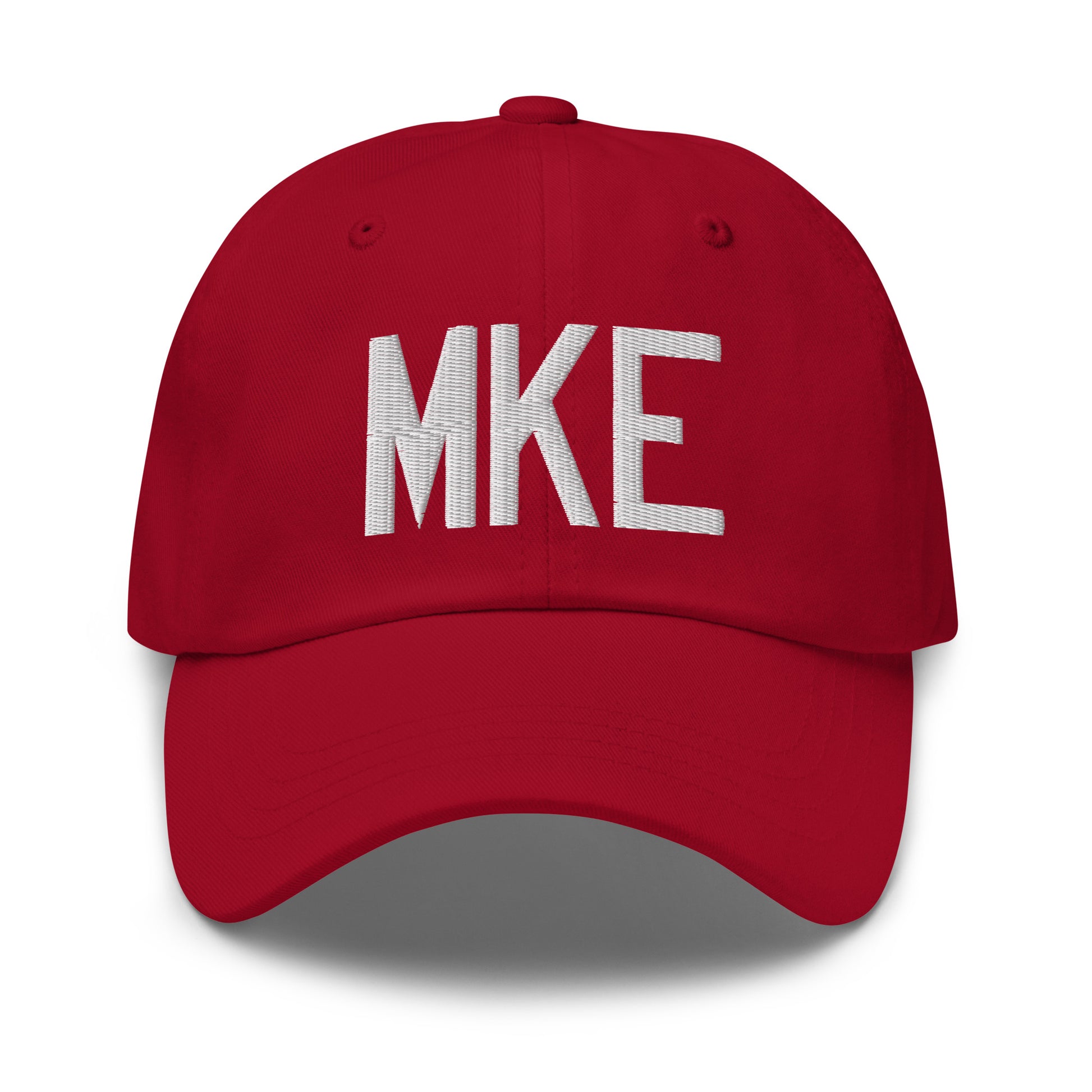 Airport Code Baseball Cap - White • MKE Milwaukee • YHM Designs - Image 19