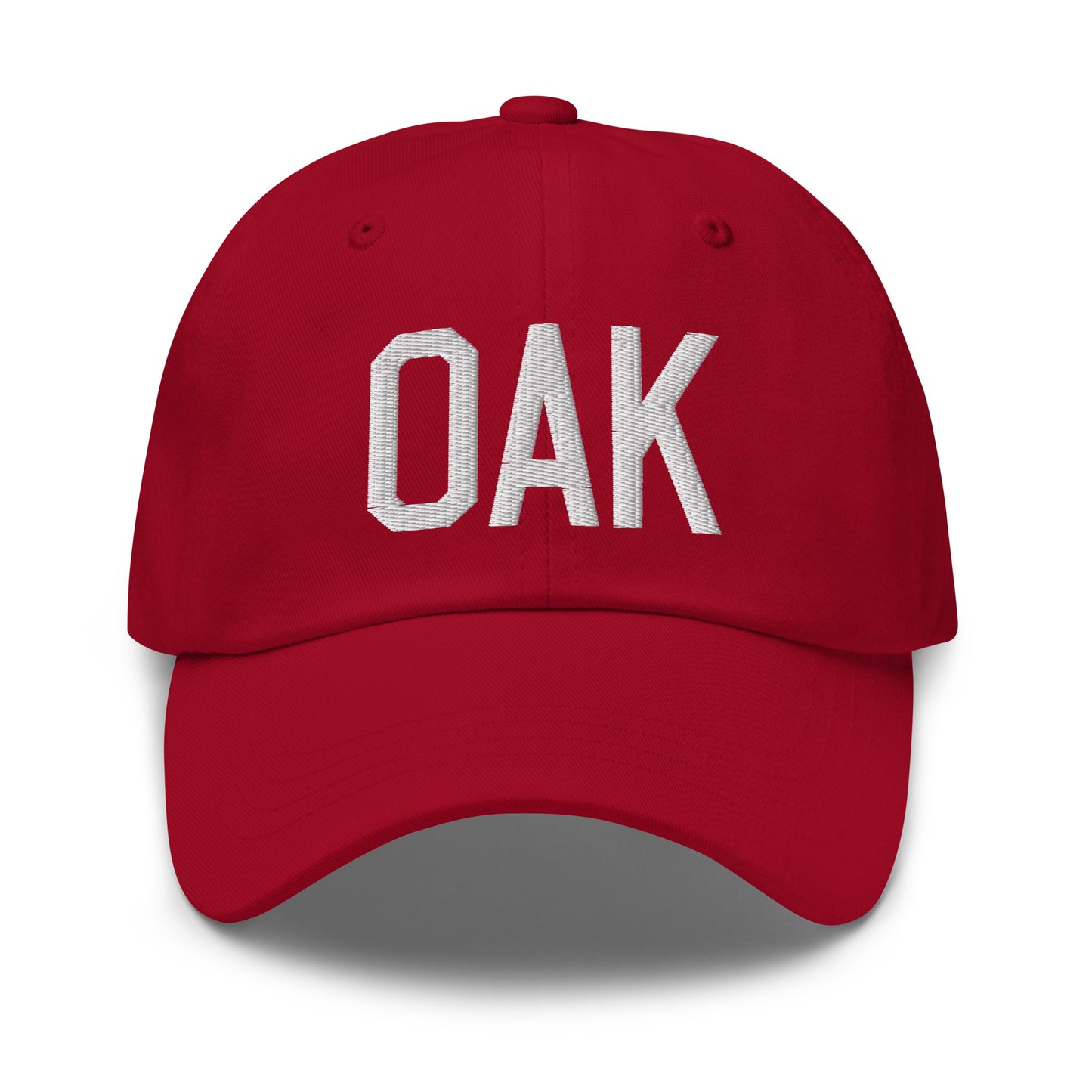 Airport Code Baseball Cap - White • OAK Oakland • YHM Designs - Image 19