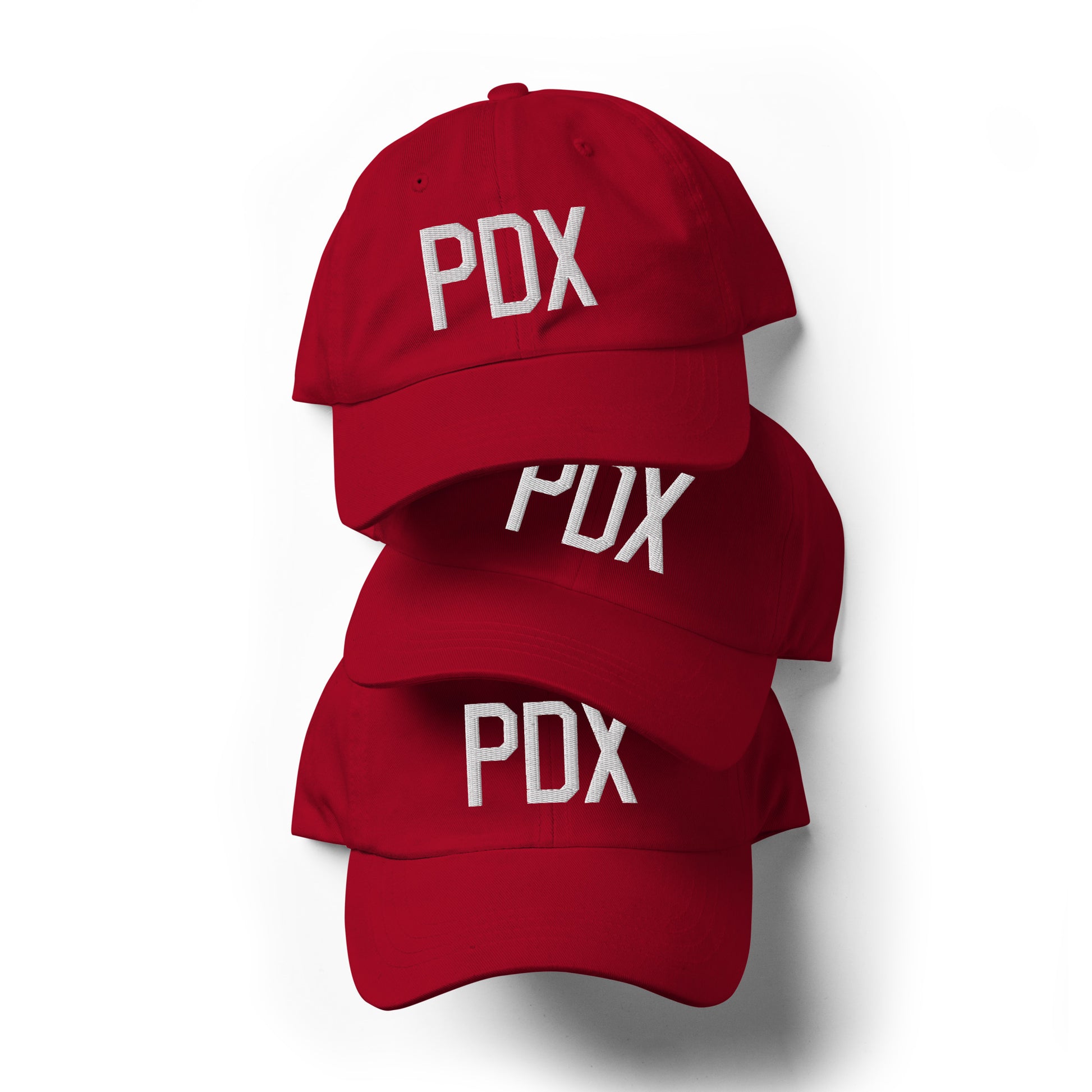 Airport Code Baseball Cap - White • PDX Portland • YHM Designs - Image 07