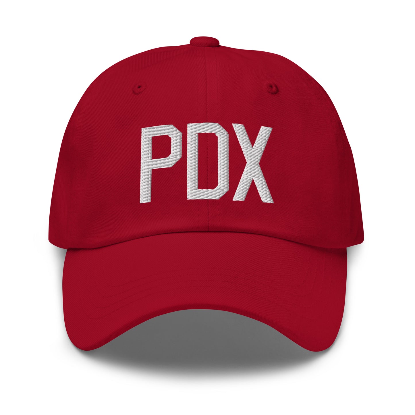 Airport Code Baseball Cap - White • PDX Portland • YHM Designs - Image 19