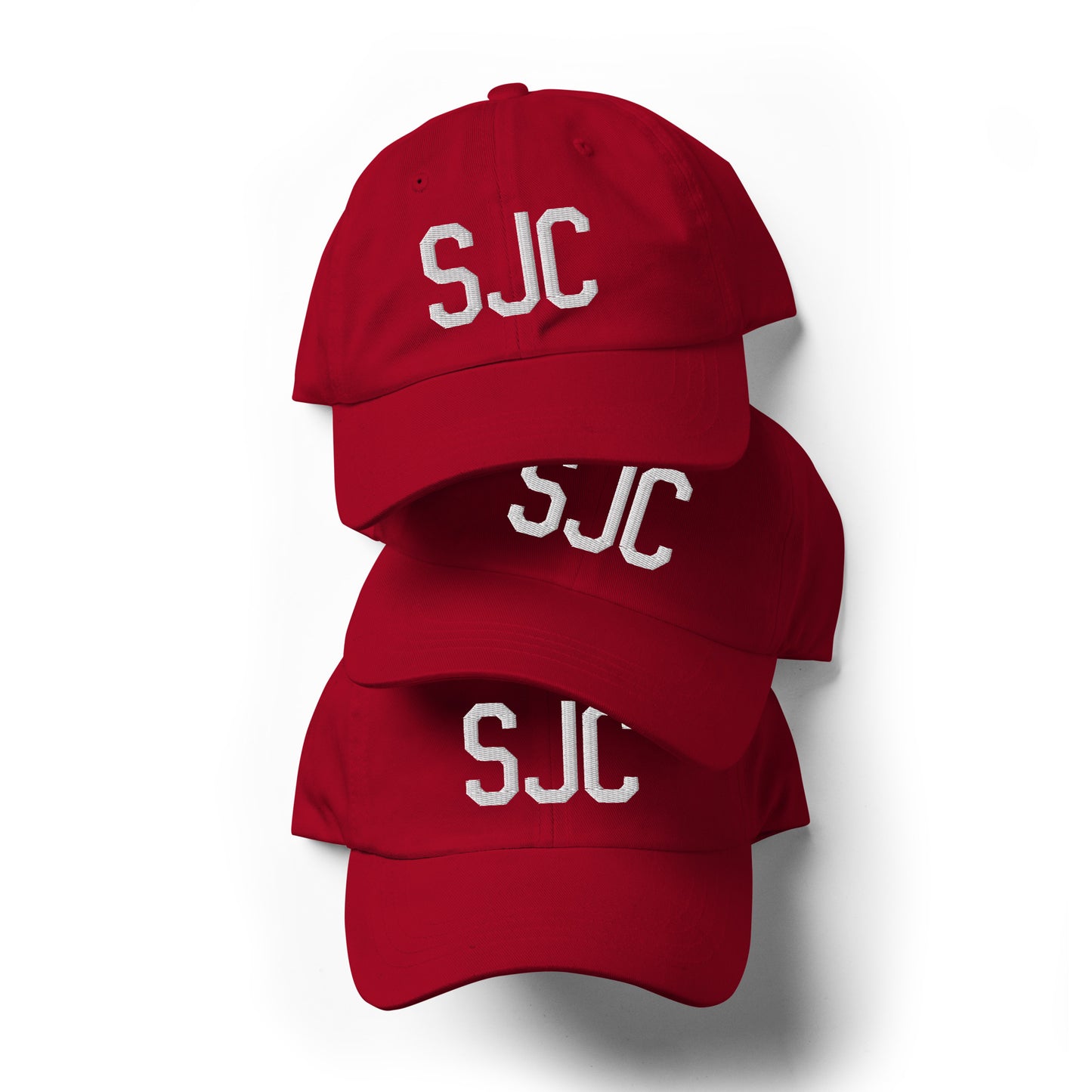 Airport Code Baseball Cap - White • SJC San Jose • YHM Designs - Image 07