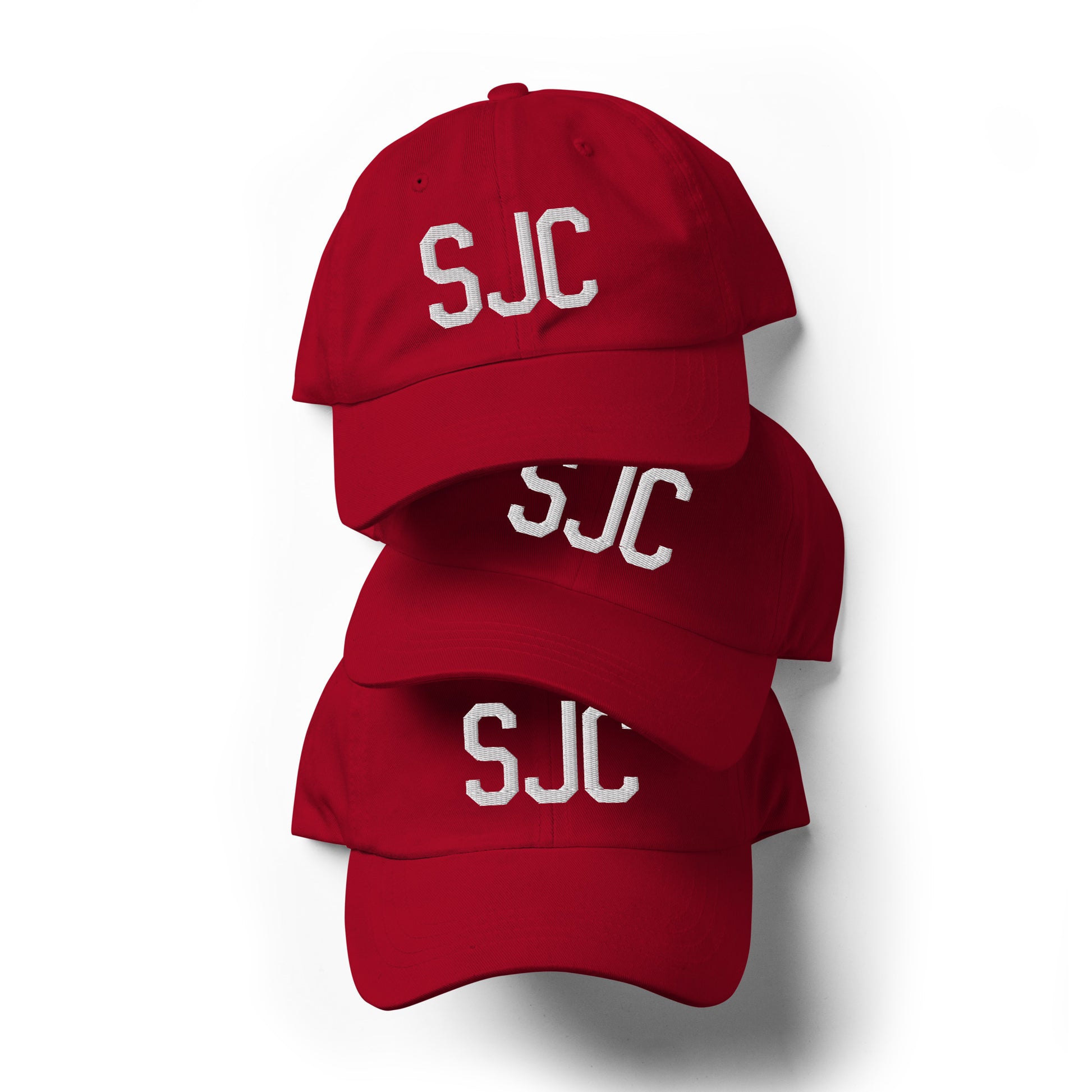 Airport Code Baseball Cap - White • SJC San Jose • YHM Designs - Image 07