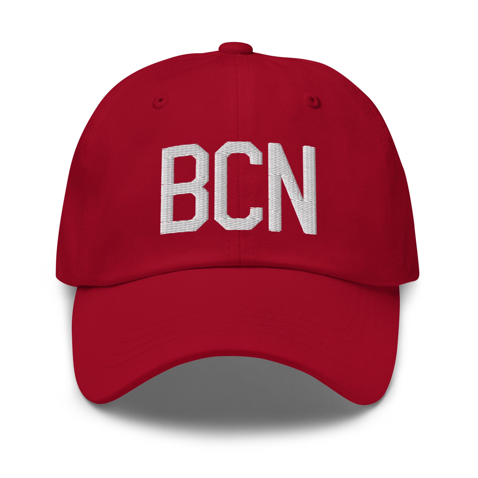 Airport Code Baseball Cap - White • BCN Barcelona • YHM Designs - Image 19