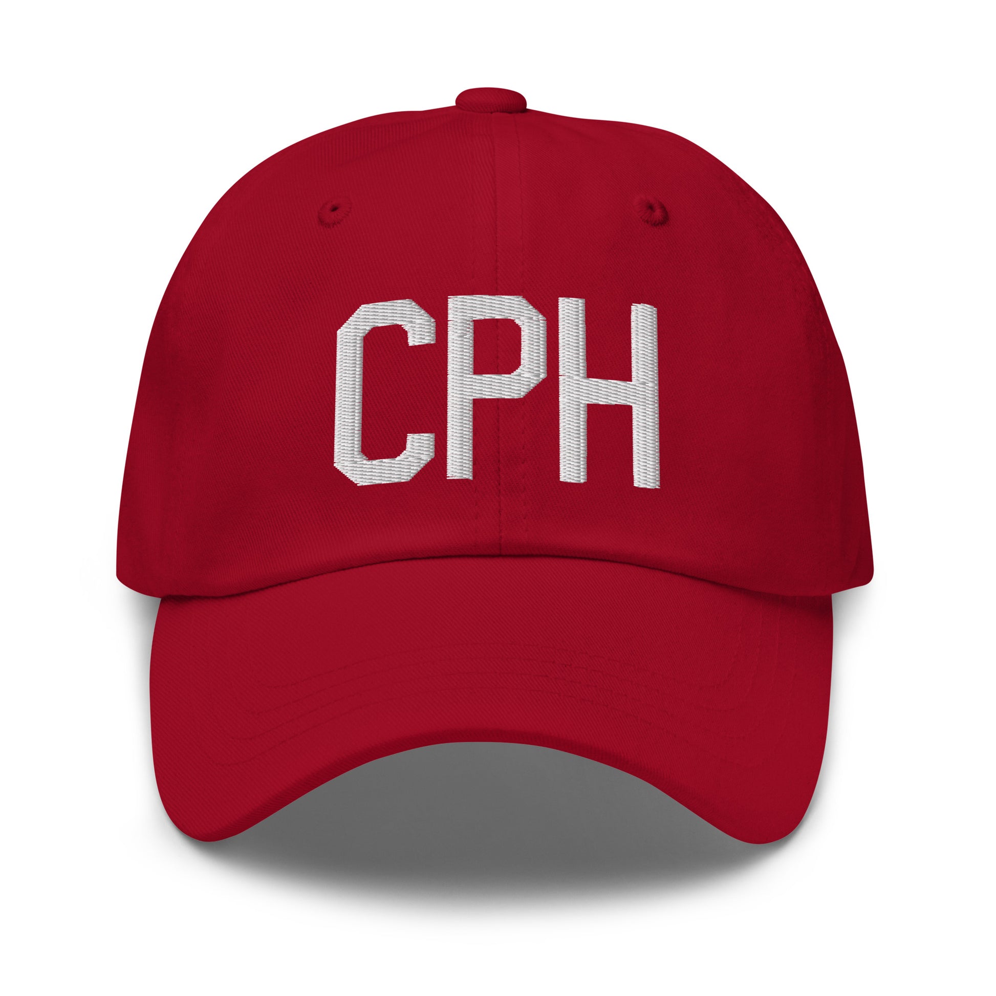 Airport Code Baseball Cap - White • CPH Copenhagen • YHM Designs - Image 19