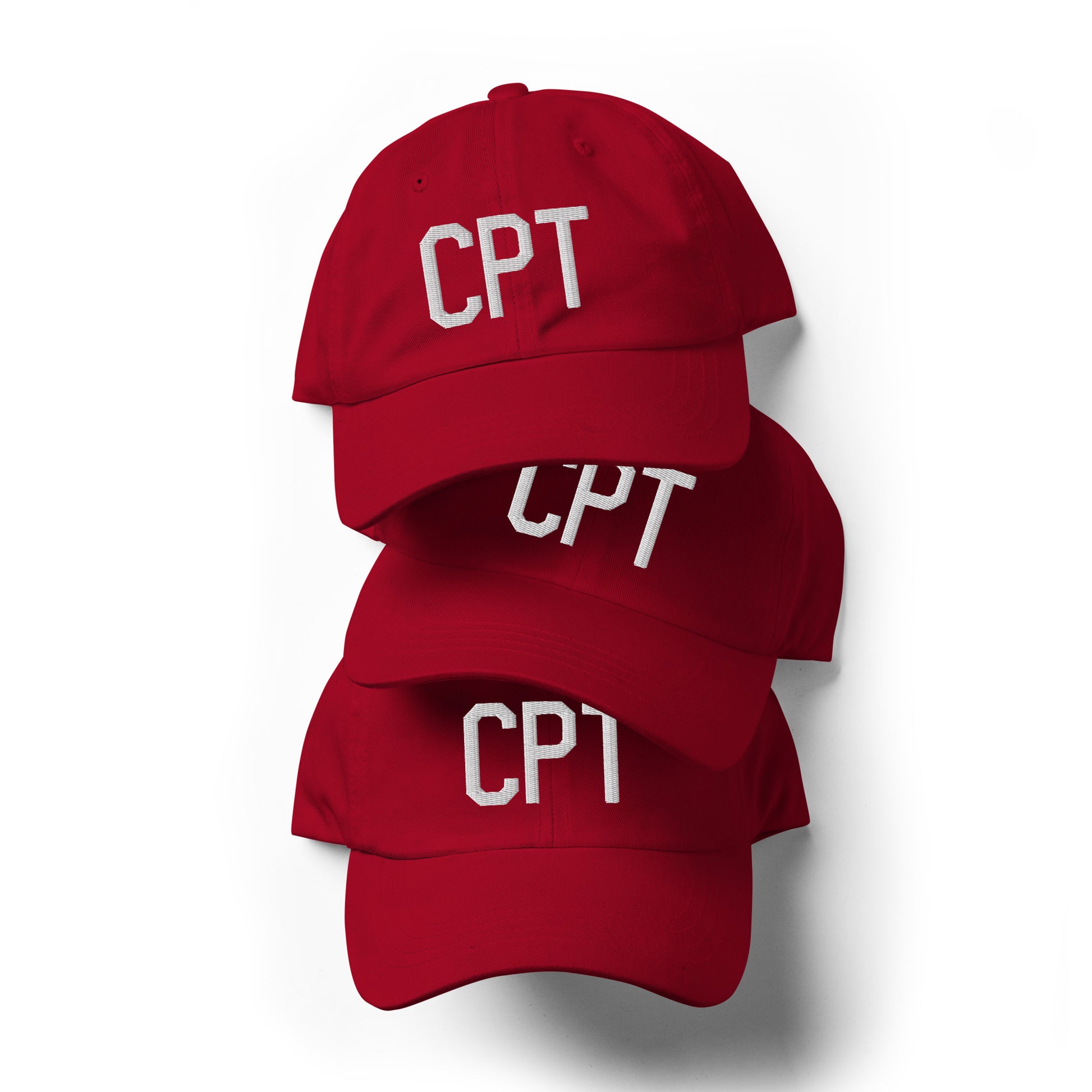 Airport Code Baseball Cap - White • CPT Cape Town • YHM Designs - Image 07