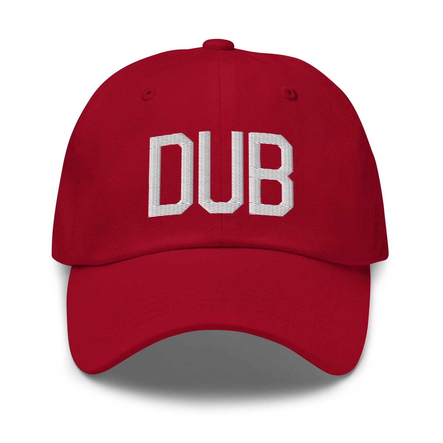 Airport Code Baseball Cap - White • DUB Dublin • YHM Designs - Image 19