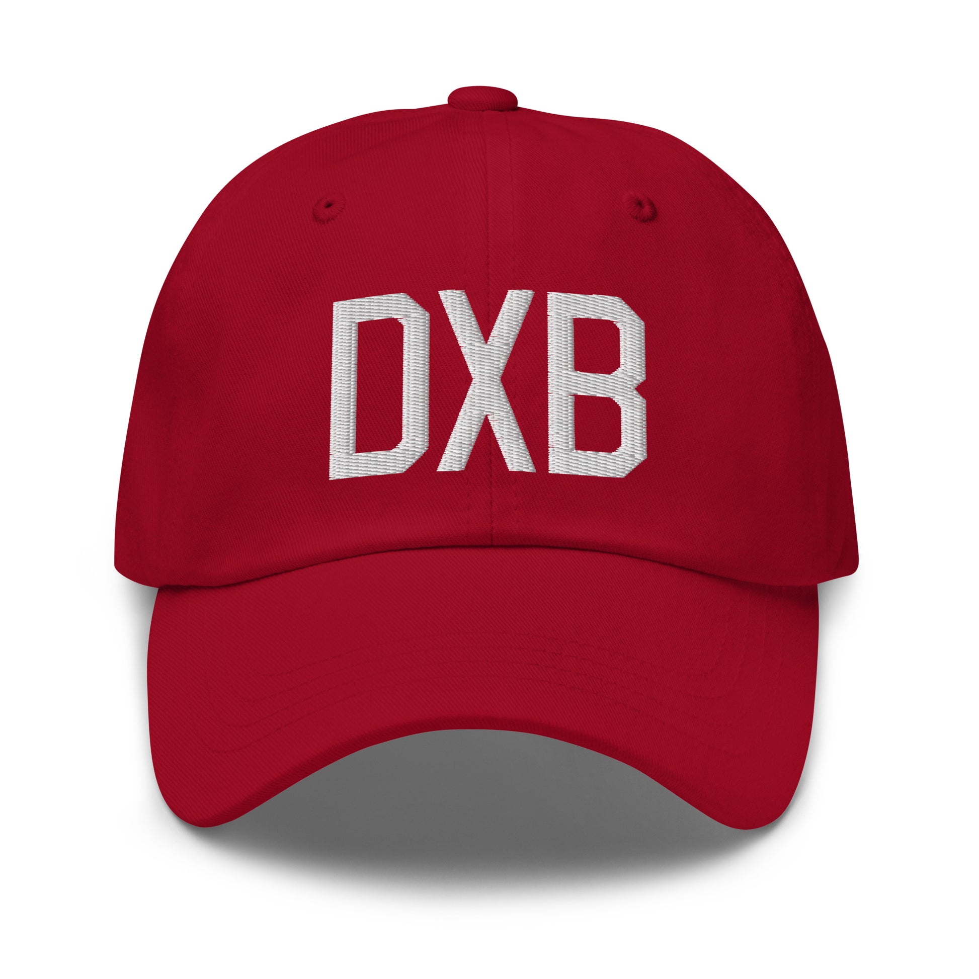 Airport Code Baseball Cap - White • DXB Dubai • YHM Designs - Image 19