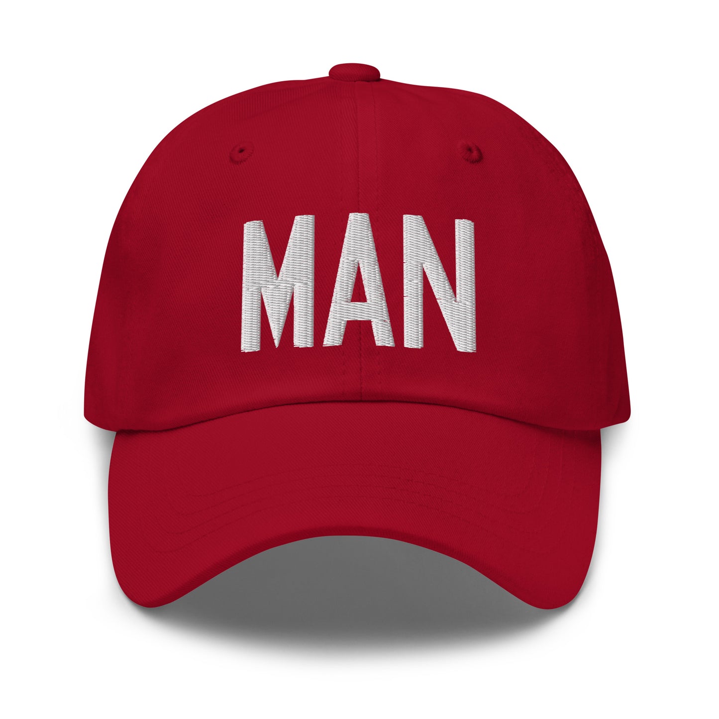Airport Code Baseball Cap - White • MAN Manchester • YHM Designs - Image 19