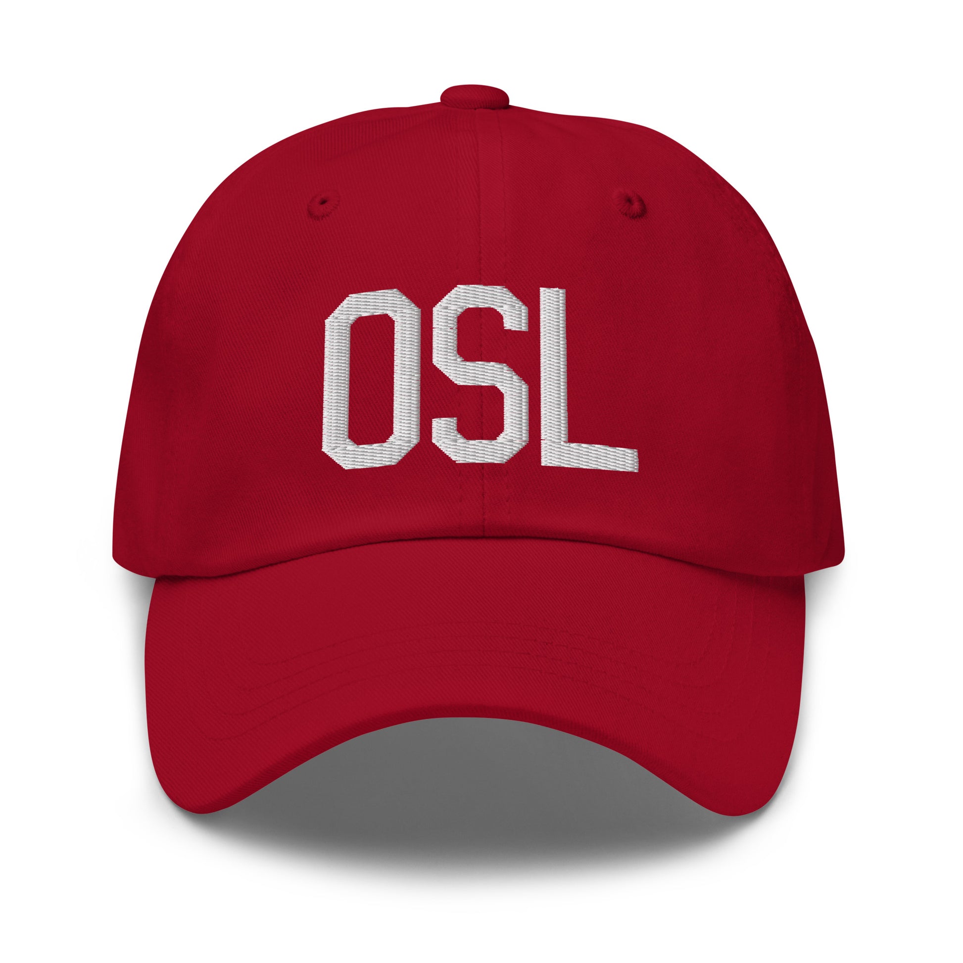 Airport Code Baseball Cap - White • OSL Oslo • YHM Designs - Image 19