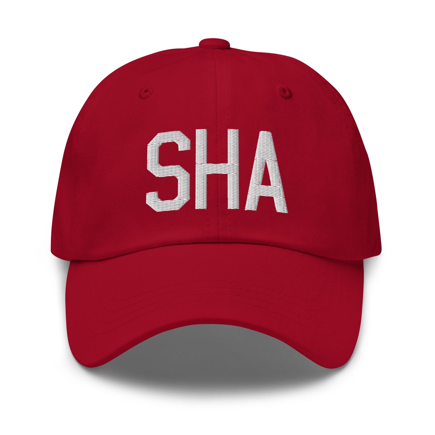 Airport Code Baseball Cap - White • SHA Shanghai • YHM Designs - Image 19