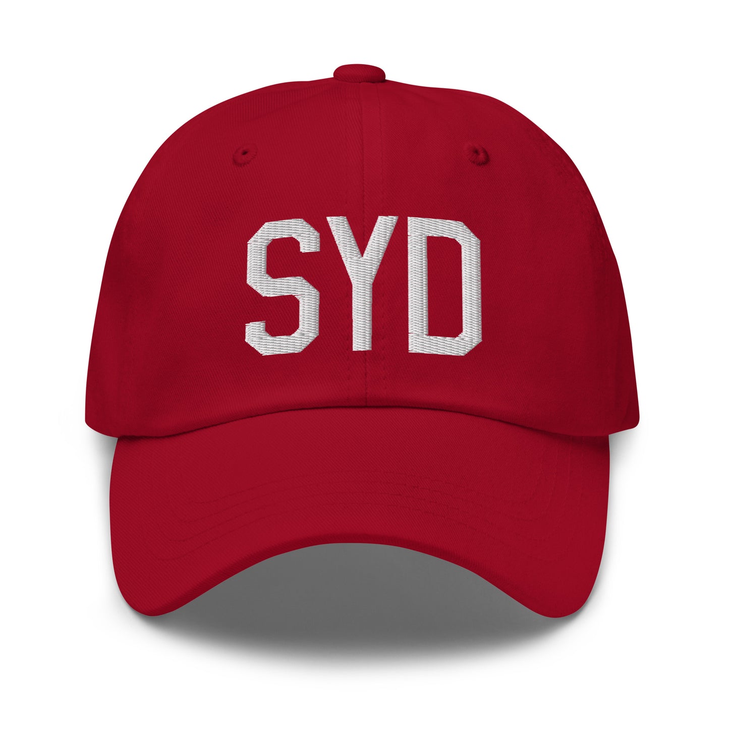 Airport Code Baseball Cap - White • SYD Sydney • YHM Designs - Image 19