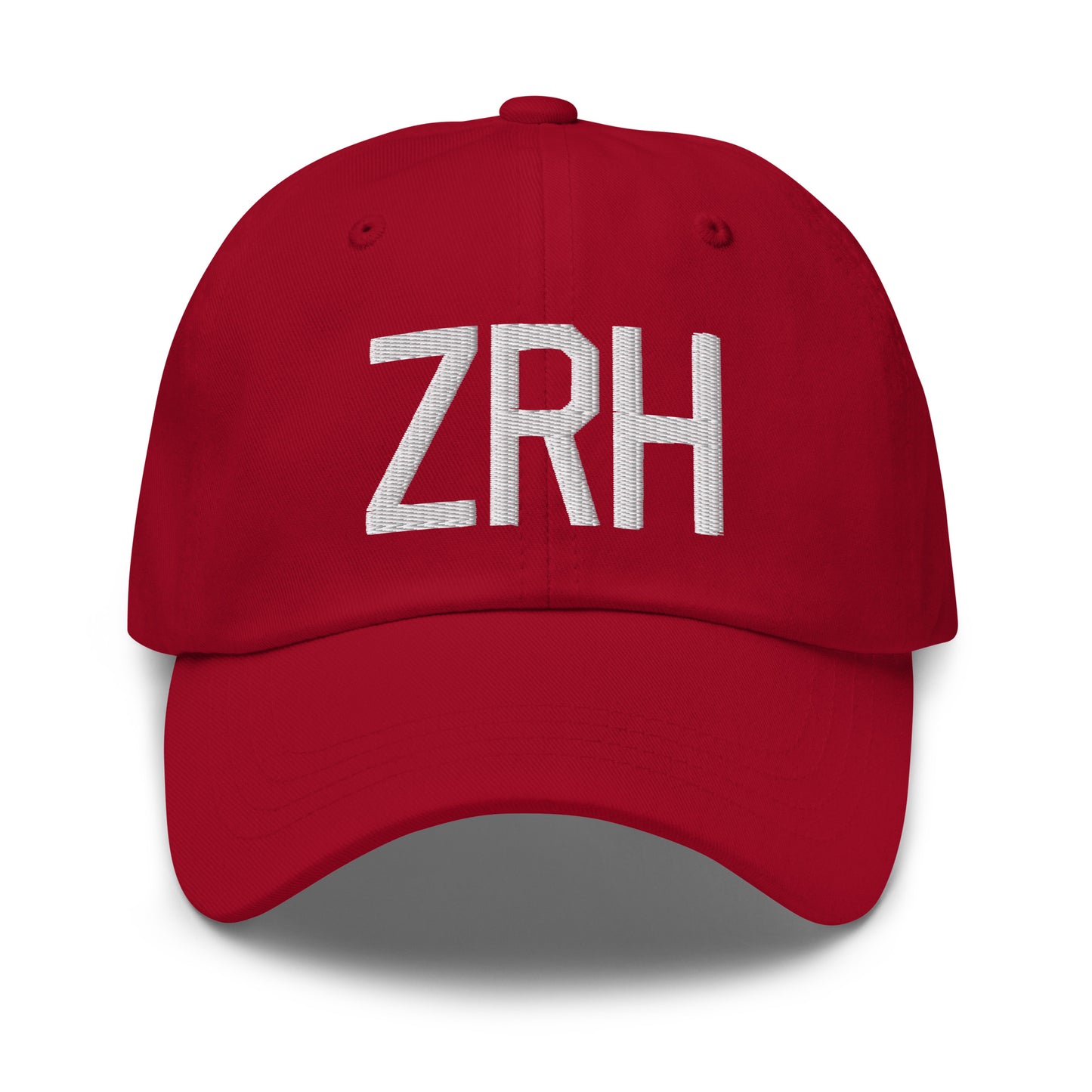 Airport Code Baseball Cap - White • ZRH Zurich • YHM Designs - Image 19