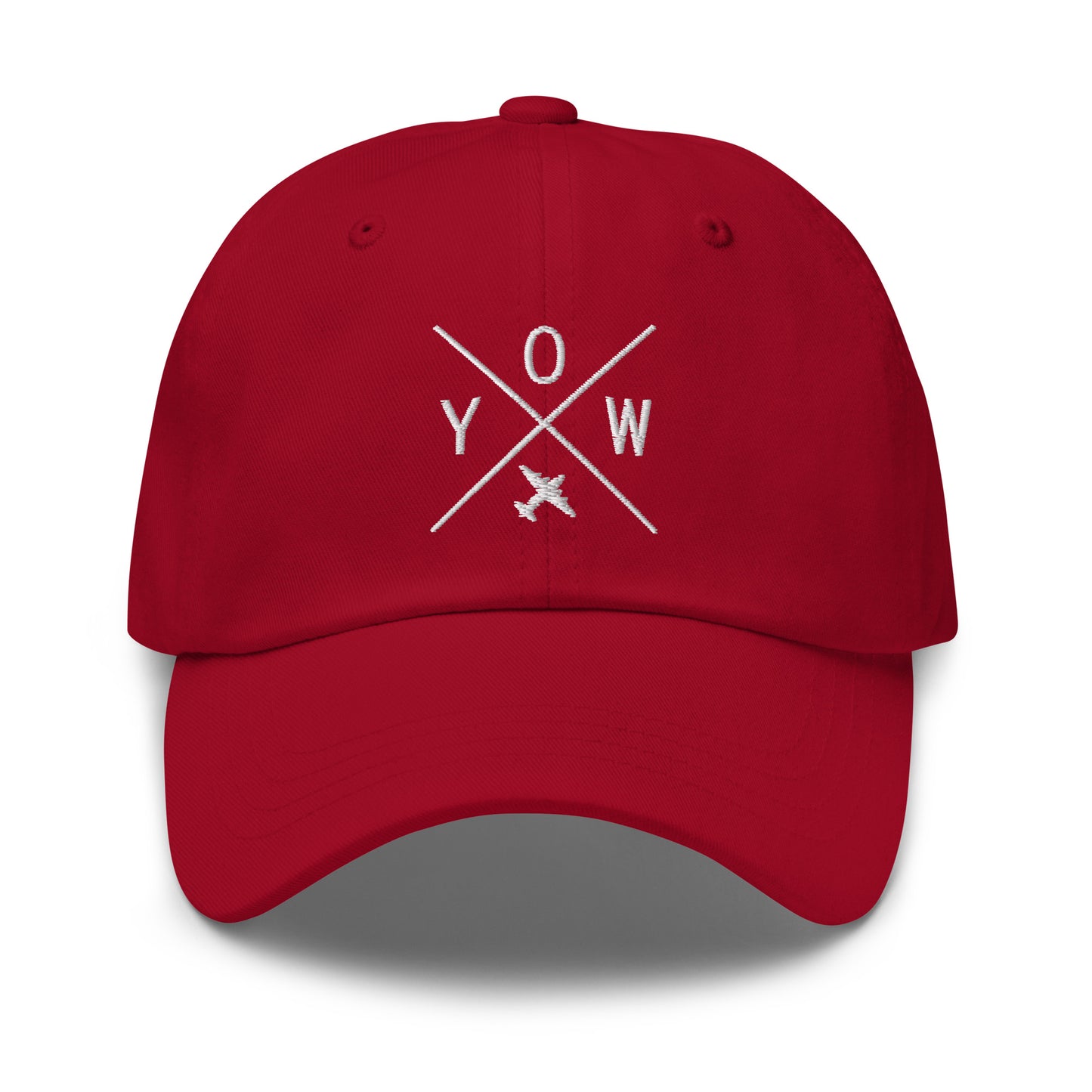 Crossed-X Dad Hat - White • YOW Ottawa • YHM Designs - Image 13