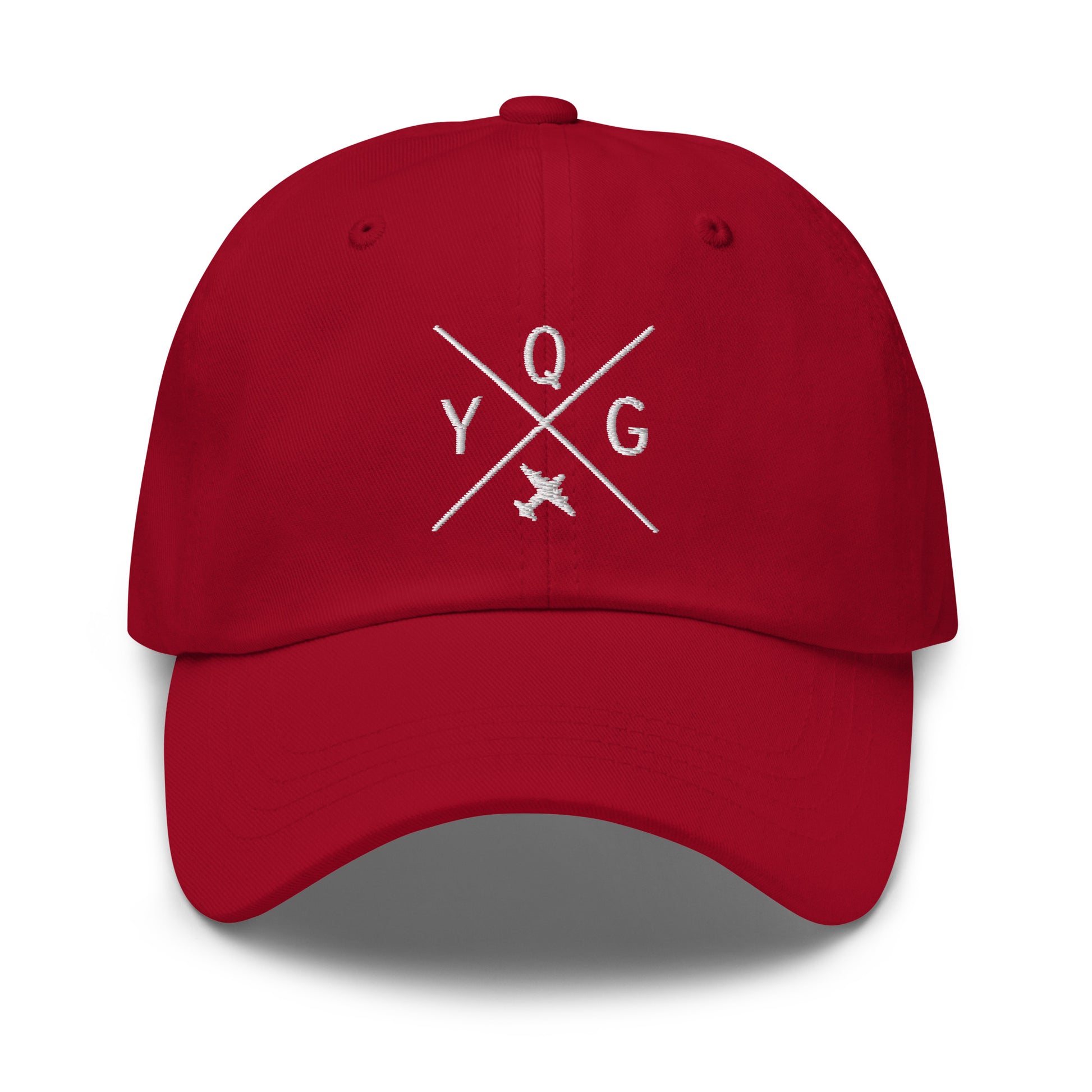 Crossed-X Dad Hat - White • YQG Windsor • YHM Designs - Image 13