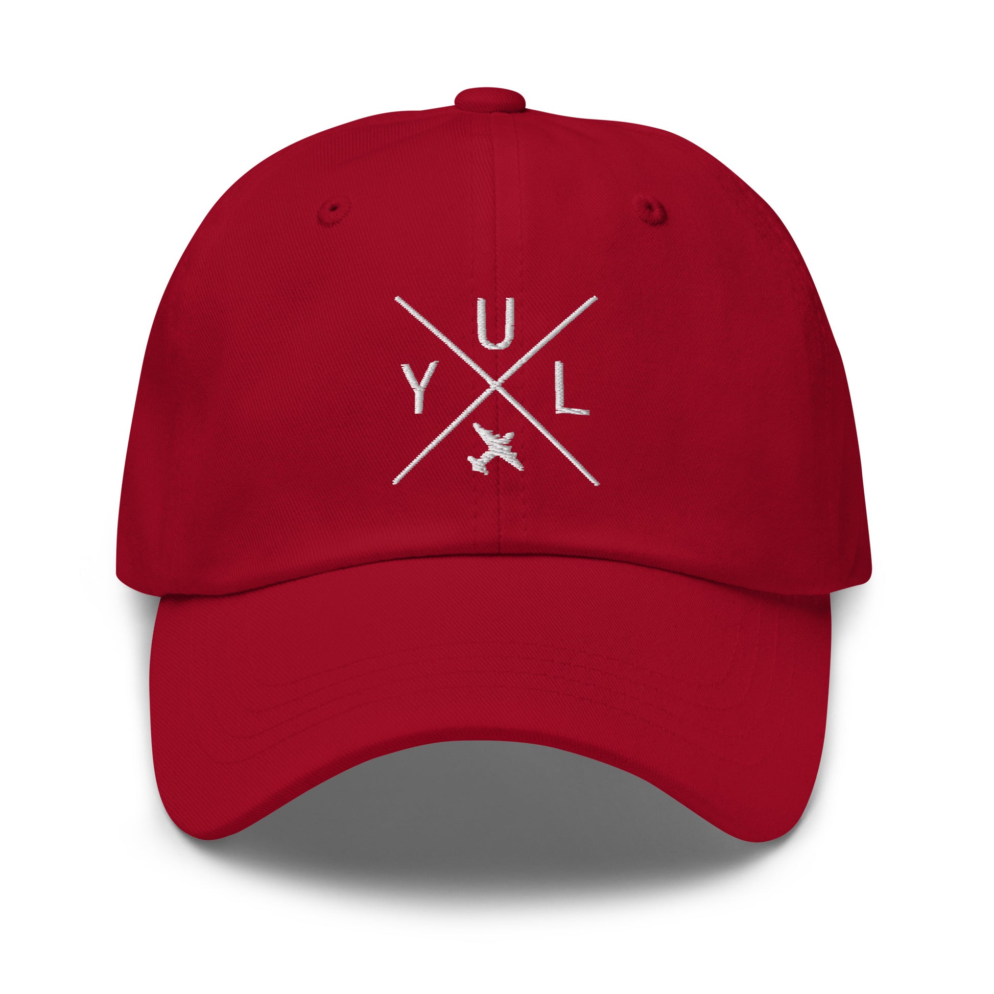 Crossed-X Dad Hat - White • YUL Montreal • YHM Designs - Image 13