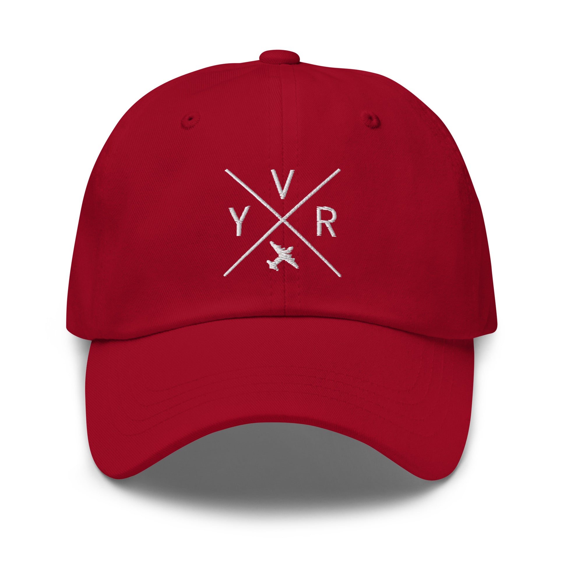 Crossed-X Dad Hat - White • YVR Vancouver • YHM Designs - Image 13