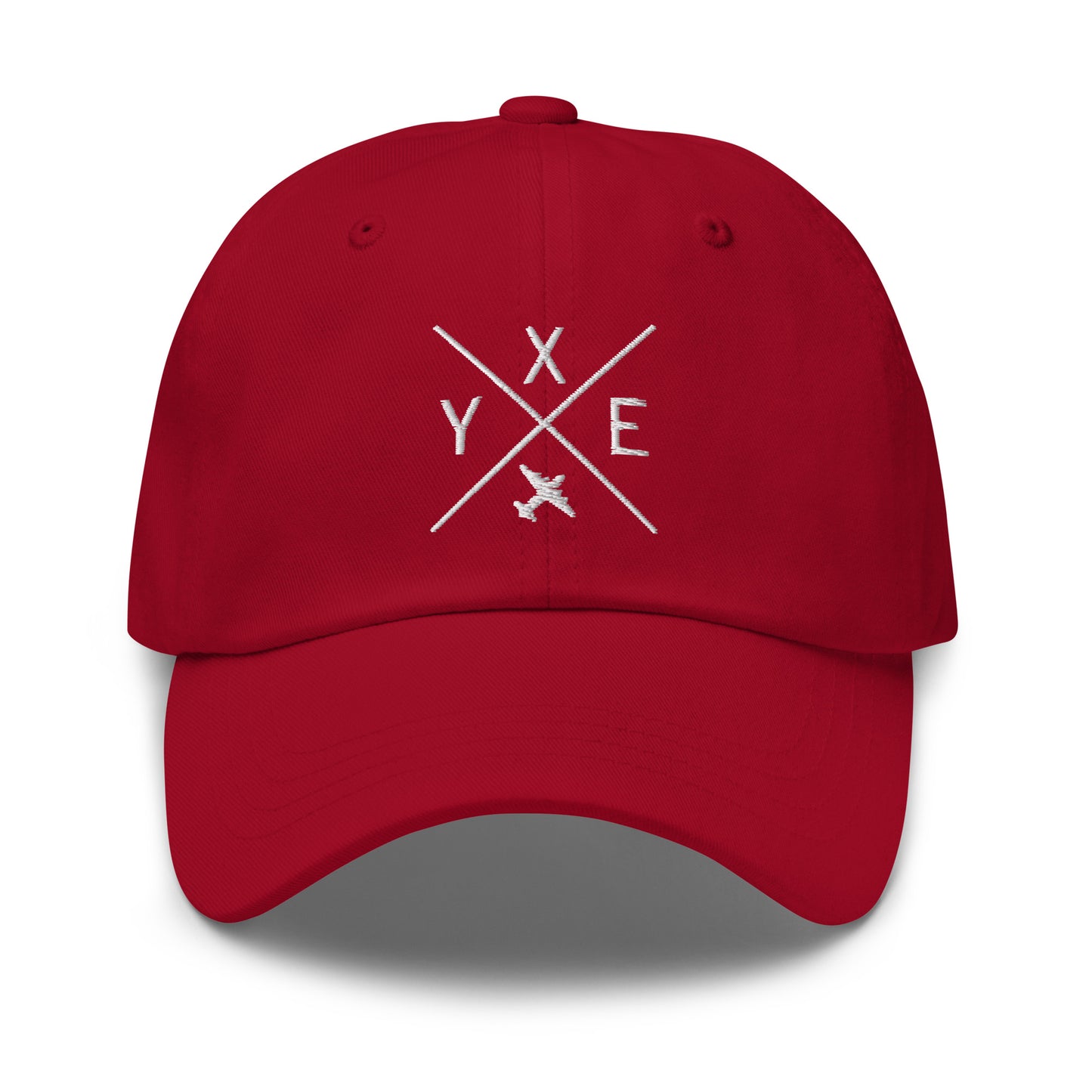 Crossed-X Dad Hat - White • YXE Saskatoon • YHM Designs - Image 13