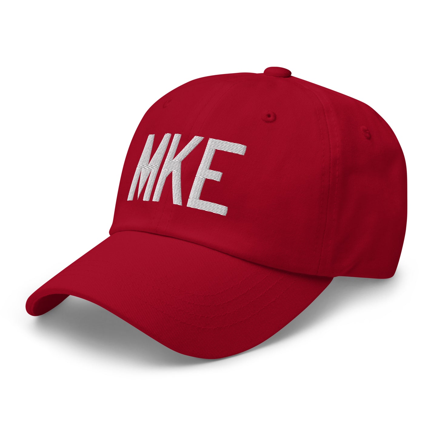 Airport Code Baseball Cap - White • MKE Milwaukee • YHM Designs - Image 21