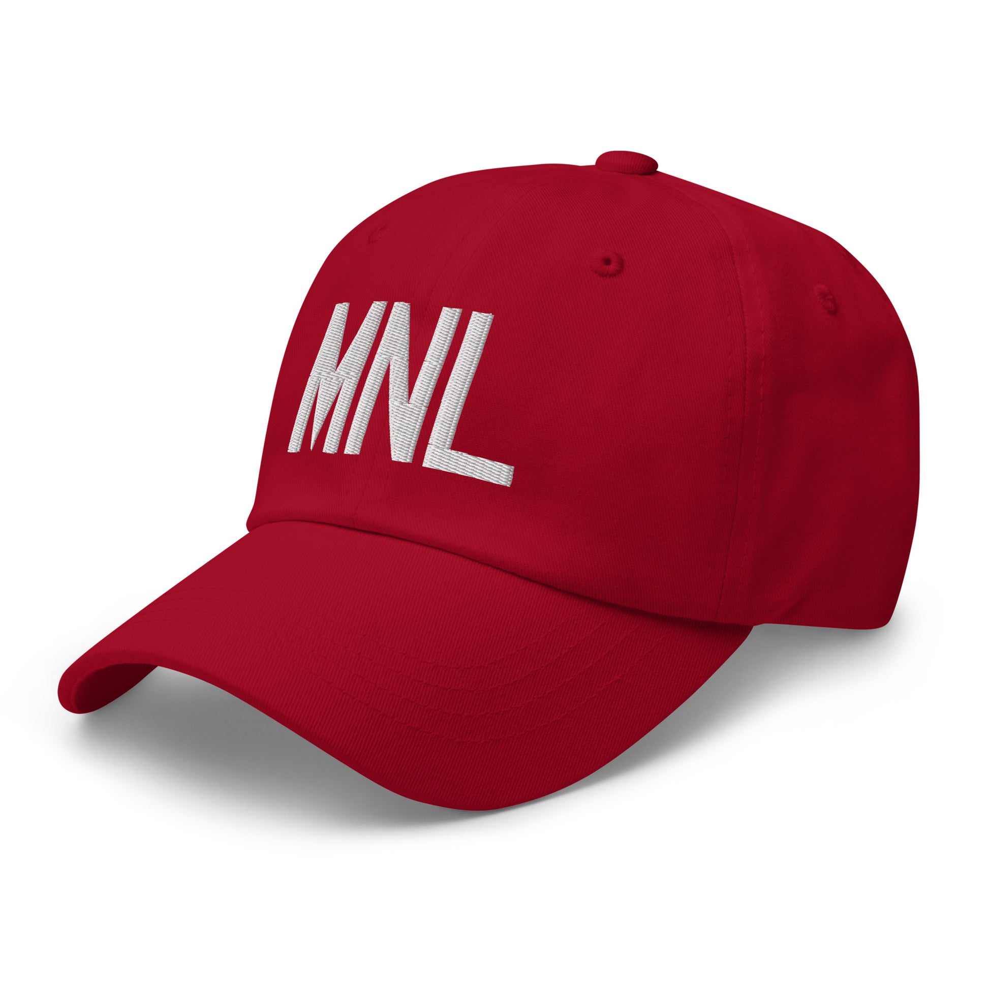 Airport Code Baseball Cap - White • MNL Manila • YHM Designs - Image 21