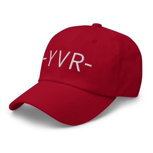 Souvenir Baseball Cap - White • YVR Vancouver • YHM Designs - Image 01