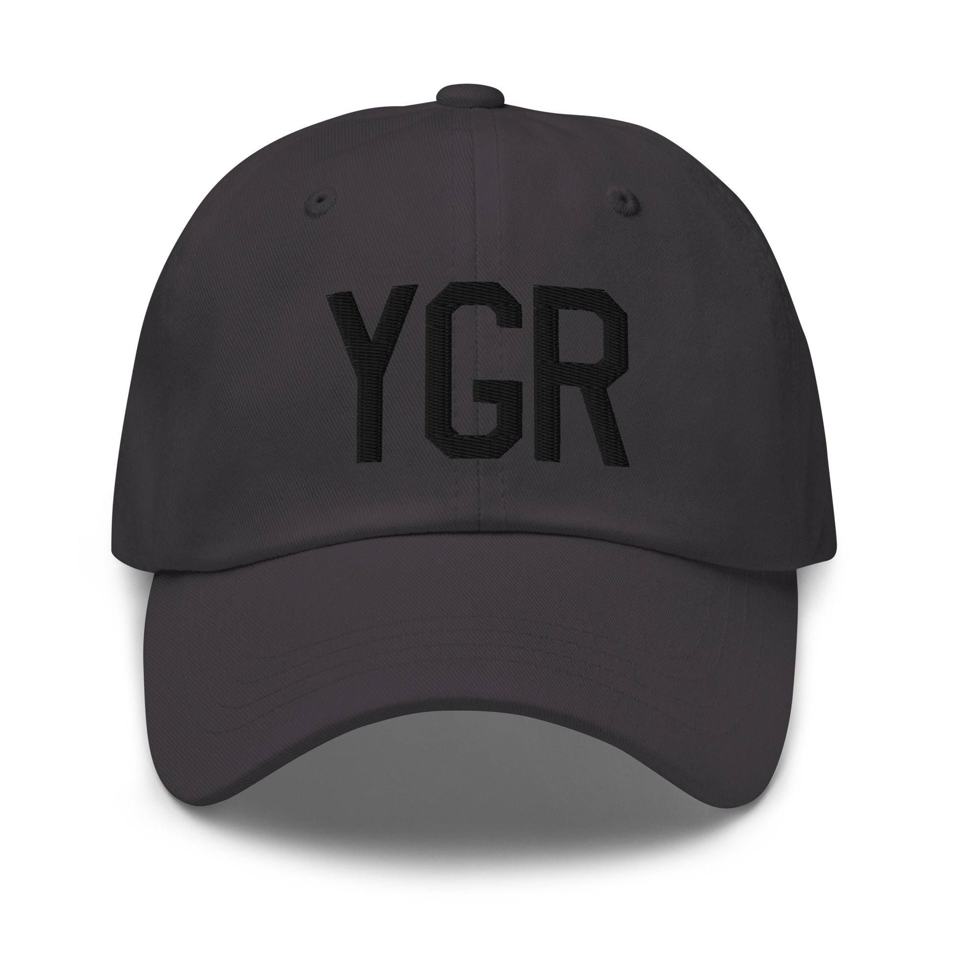 Airport Code Baseball Cap - Black • YGR Îles-de-la-Madeleine • YHM Designs - Image 13