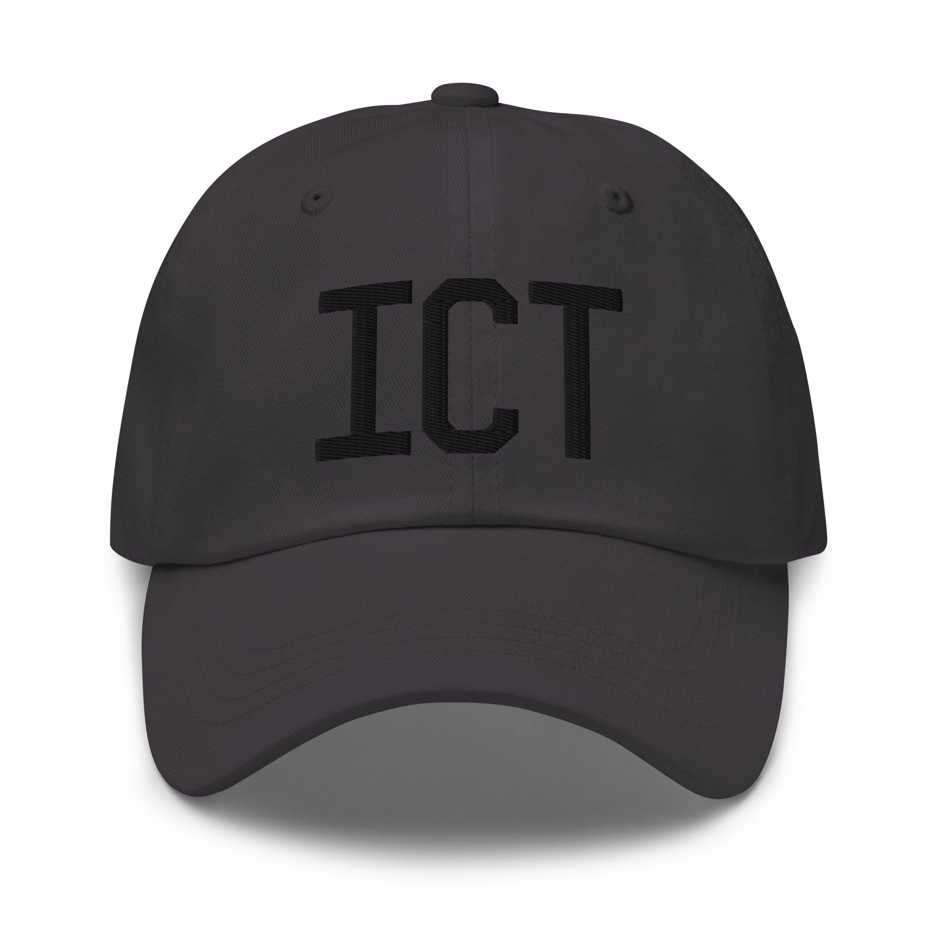 Airport Code Baseball Cap - Black • ICT Wichita • YHM Designs - Image 13