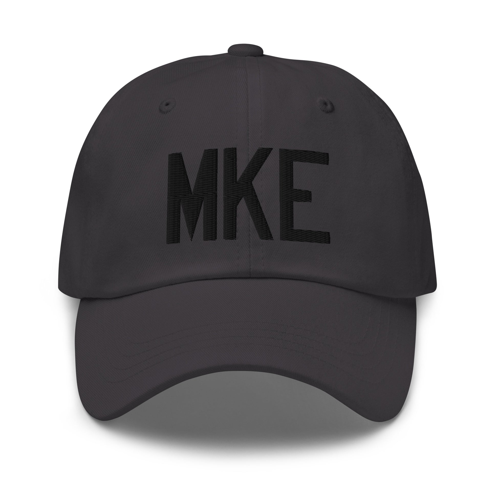 Airport Code Baseball Cap - Black • MKE Milwaukee • YHM Designs - Image 13