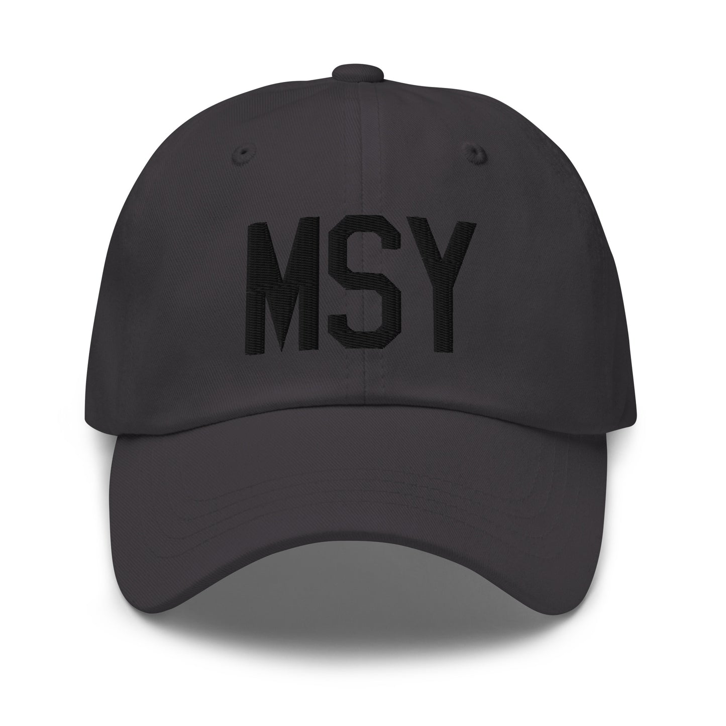 Airport Code Baseball Cap - Black • MSY New Orleans • YHM Designs - Image 13