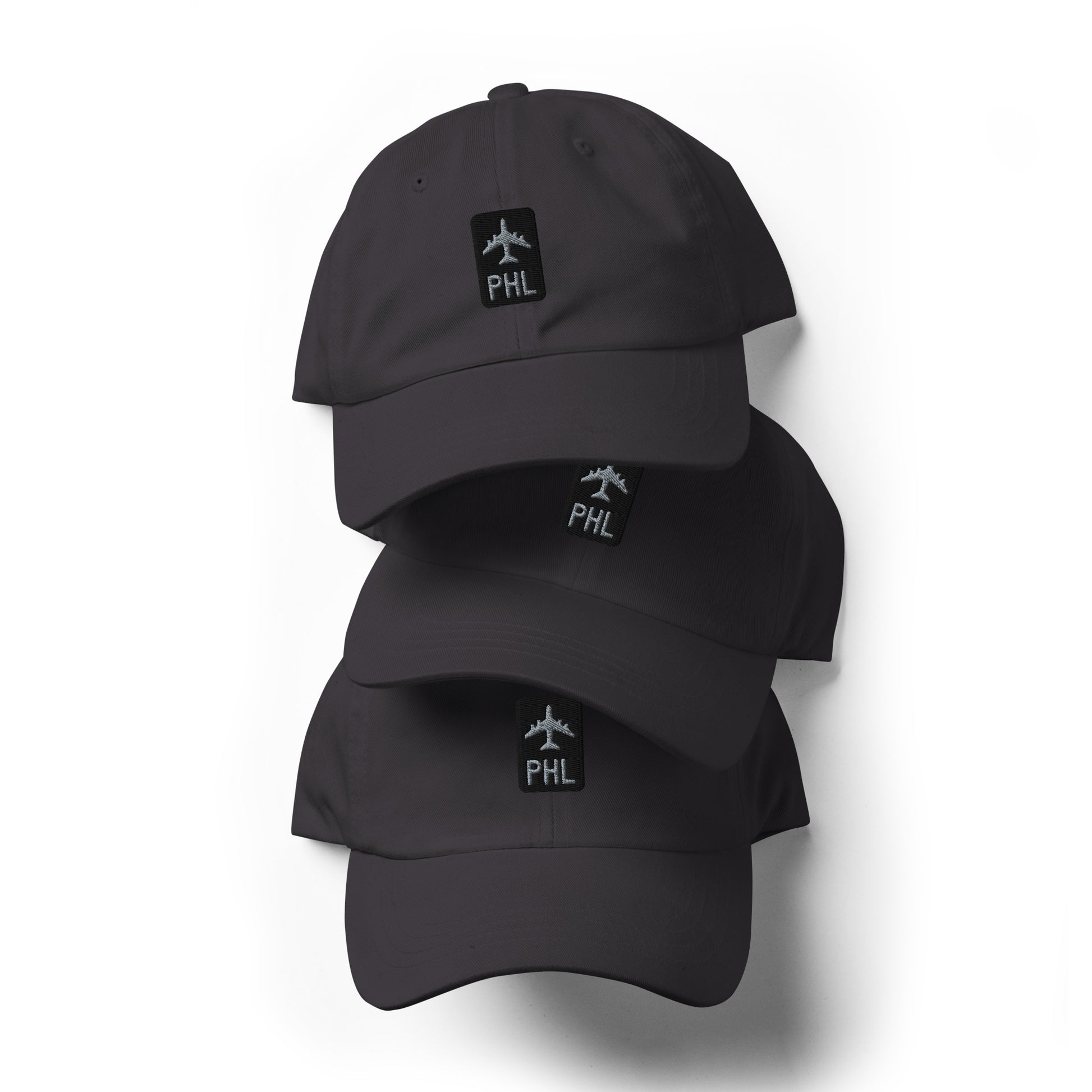 Jetliner Baseball Cap • Dark Grey • PHL Philadelphia Souvenir • YHM Designs - Image 02