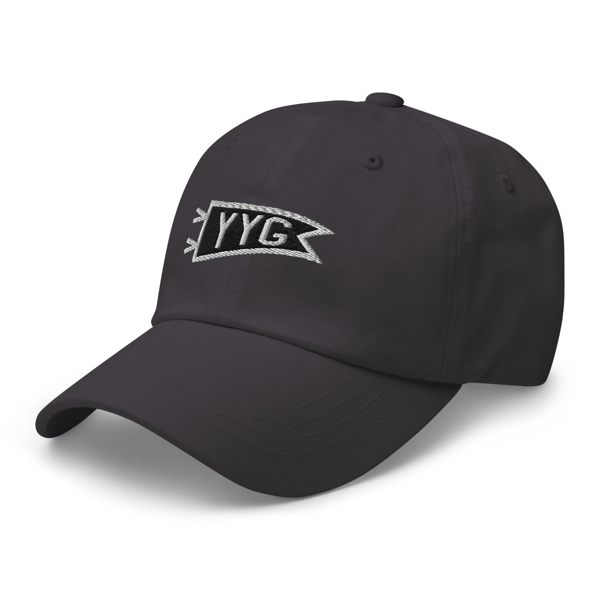 Pennant Baseball Cap - Black & White • YYG Charlottetown • YHM Designs - Image 01